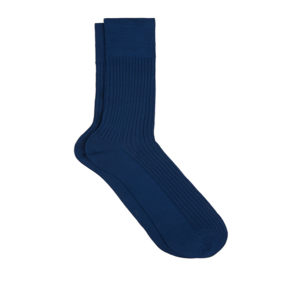 Falke Cotton Over-the-knee Socks In Blue