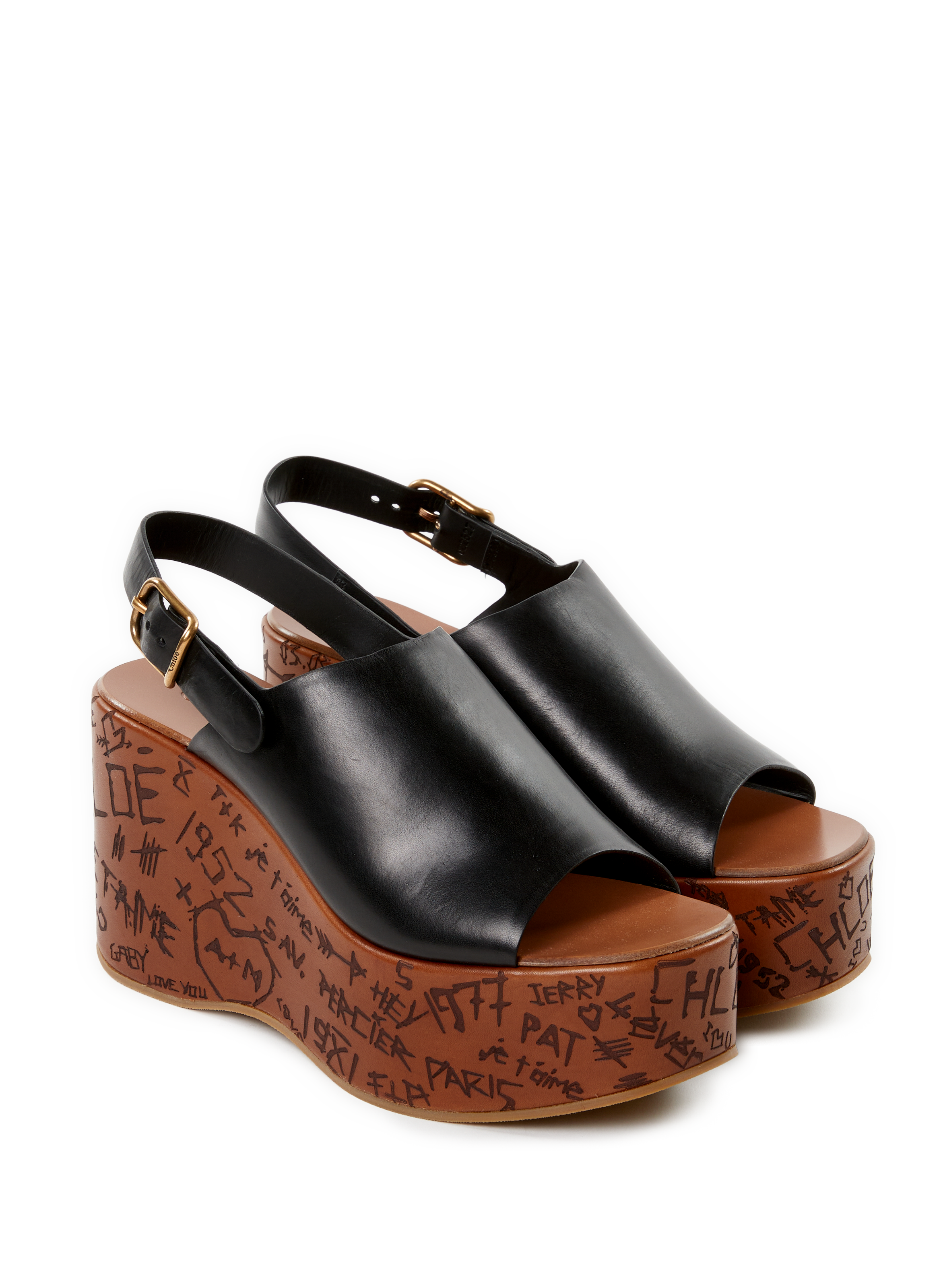 Sandales compensées Maxime CHLOÉ Noir