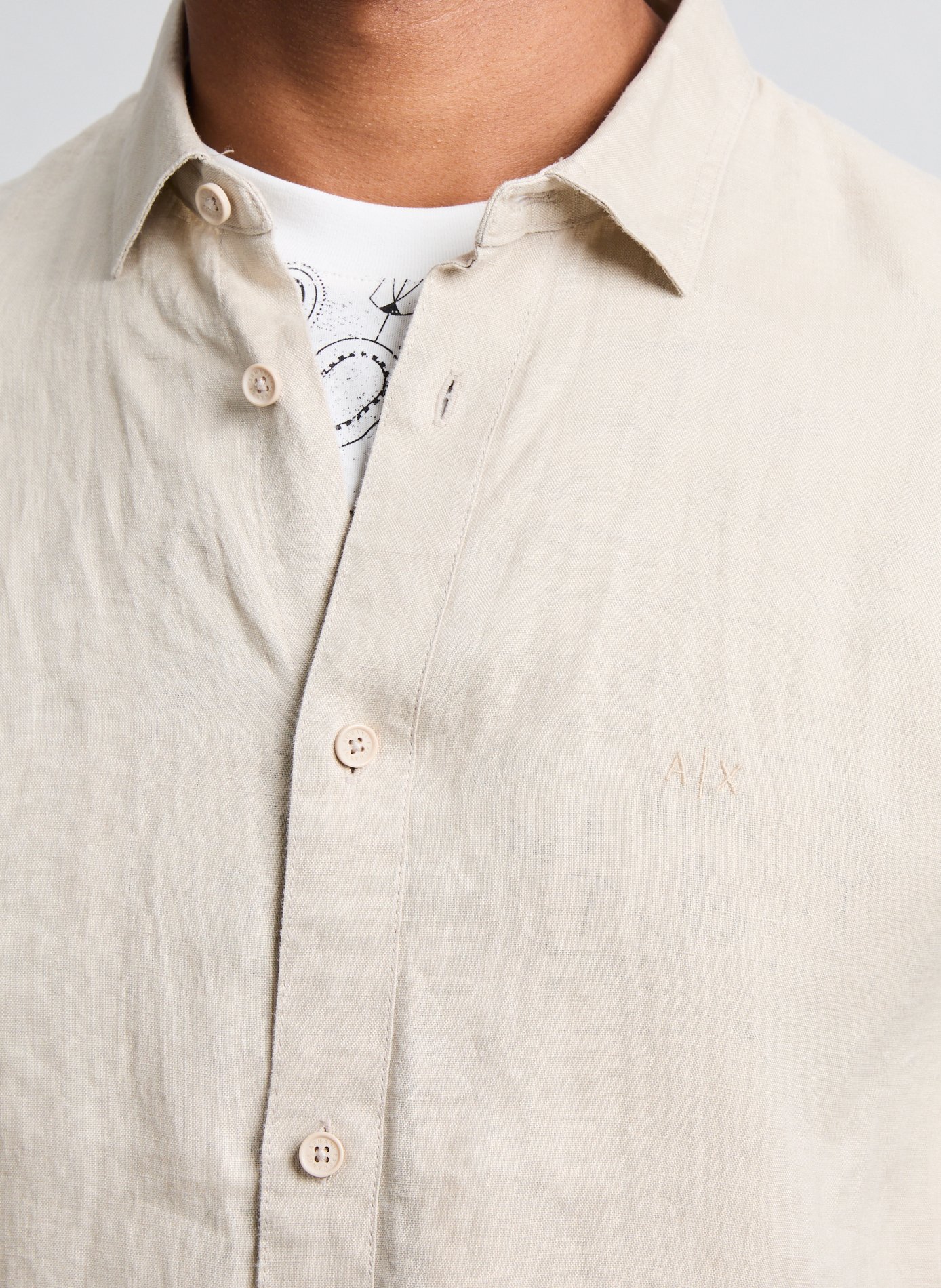 Short-sleeved shirt ARMANI EXCHANGE Beige