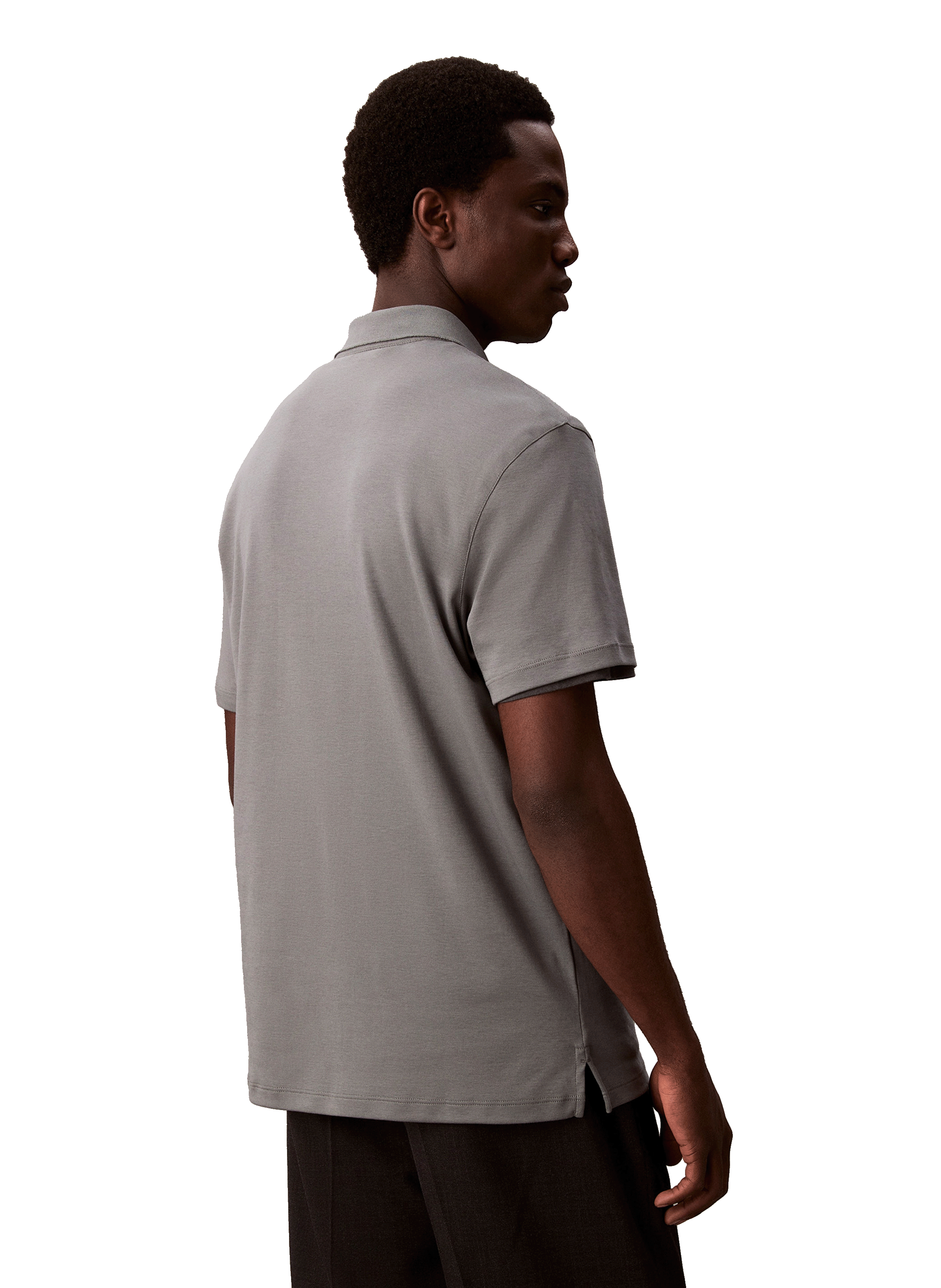 Polo en coton CALVIN KLEIN Gris