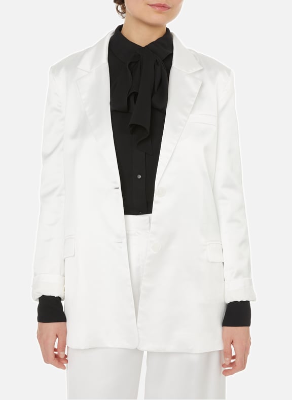 Veste satinée Blanc by SAISON 1865 SAISON 1865 Veste satinée Blanc