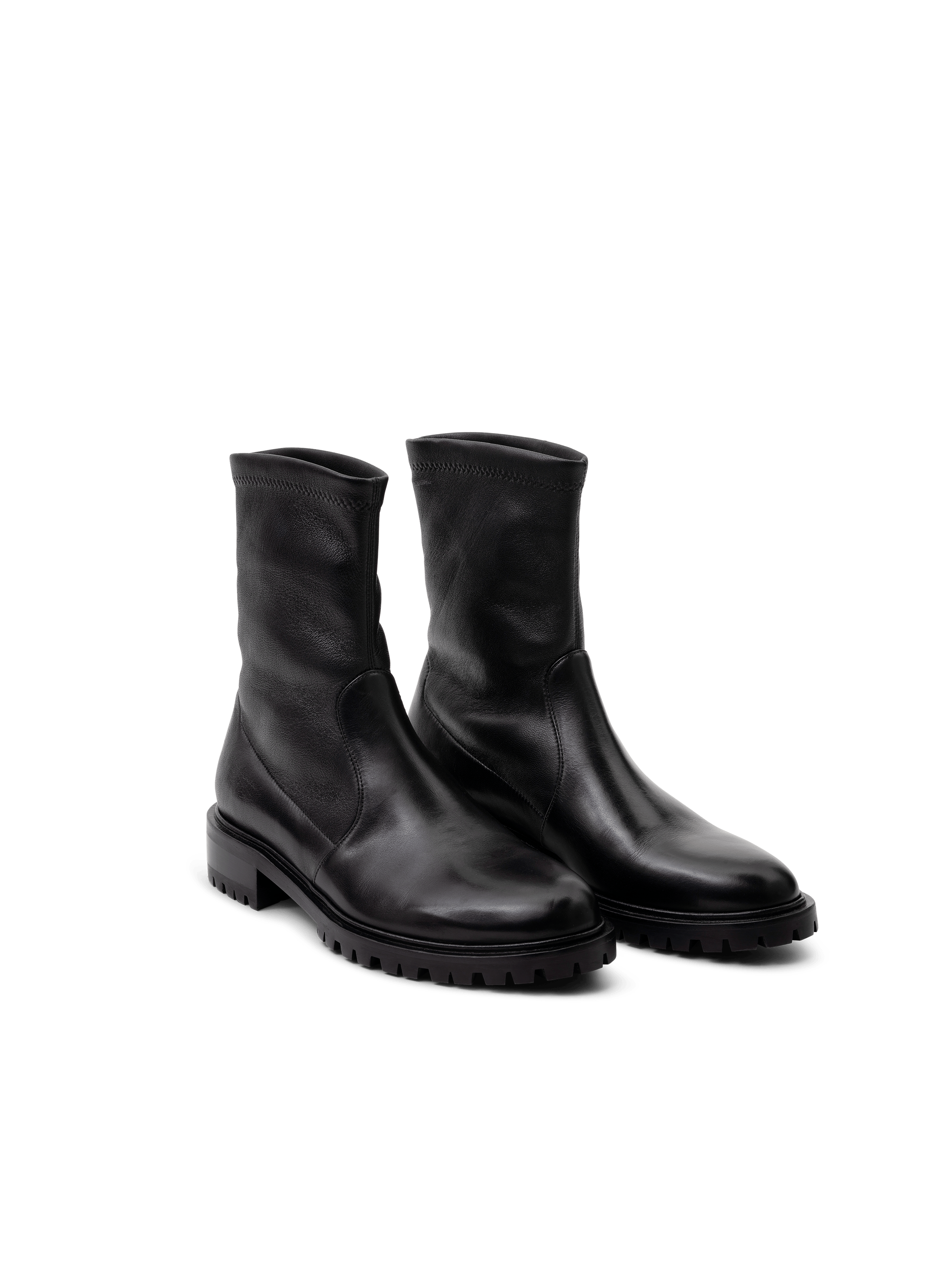 Bottines pargos en nappa stretch PARALLELE Noir