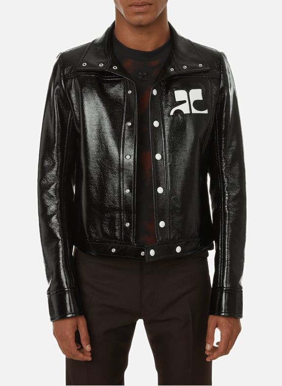Veste iconique vernie Noir by COURRÈGES COURRÈGES Veste iconique vernie Noir