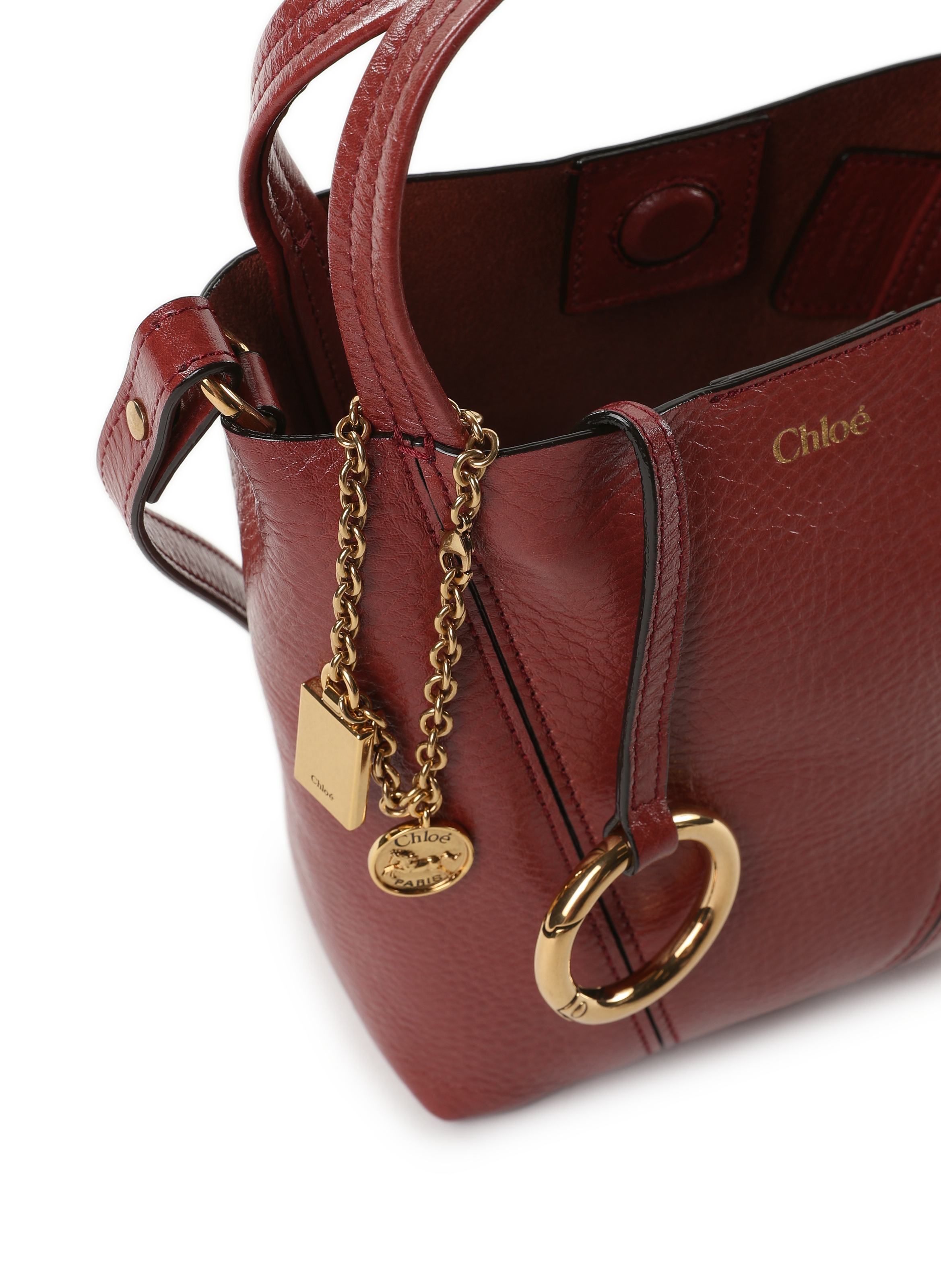 Sac à main Spin en cuir de veau CHLOÉ Rose