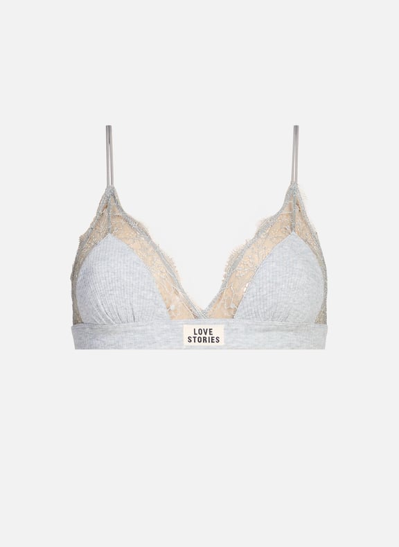 Soft lace bra Grey by LOVE STORIES LOVE STORIES Soft lace bra Grey