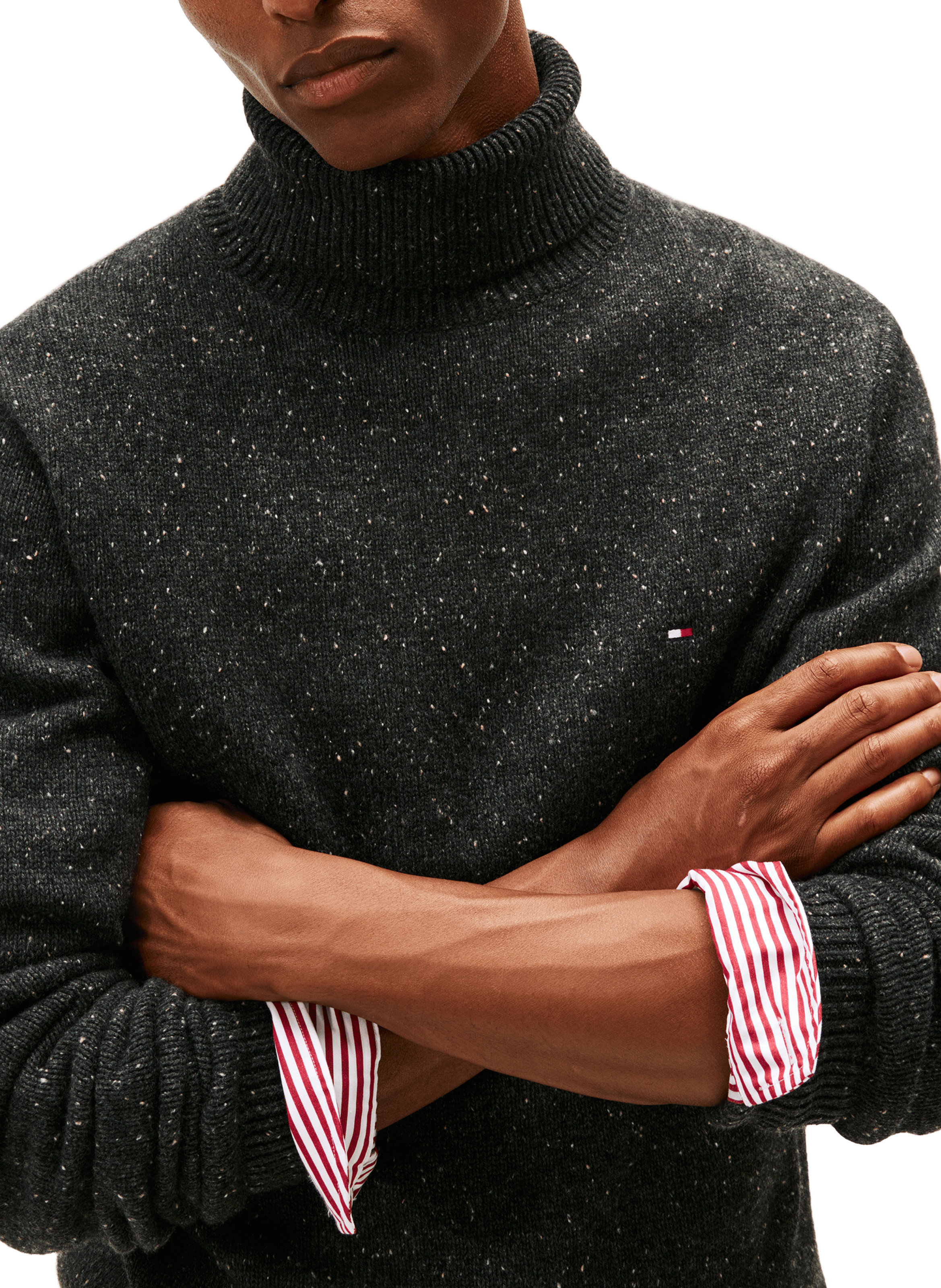 Wool blend turtleneck jumper TOMMY HILFIGER Grey