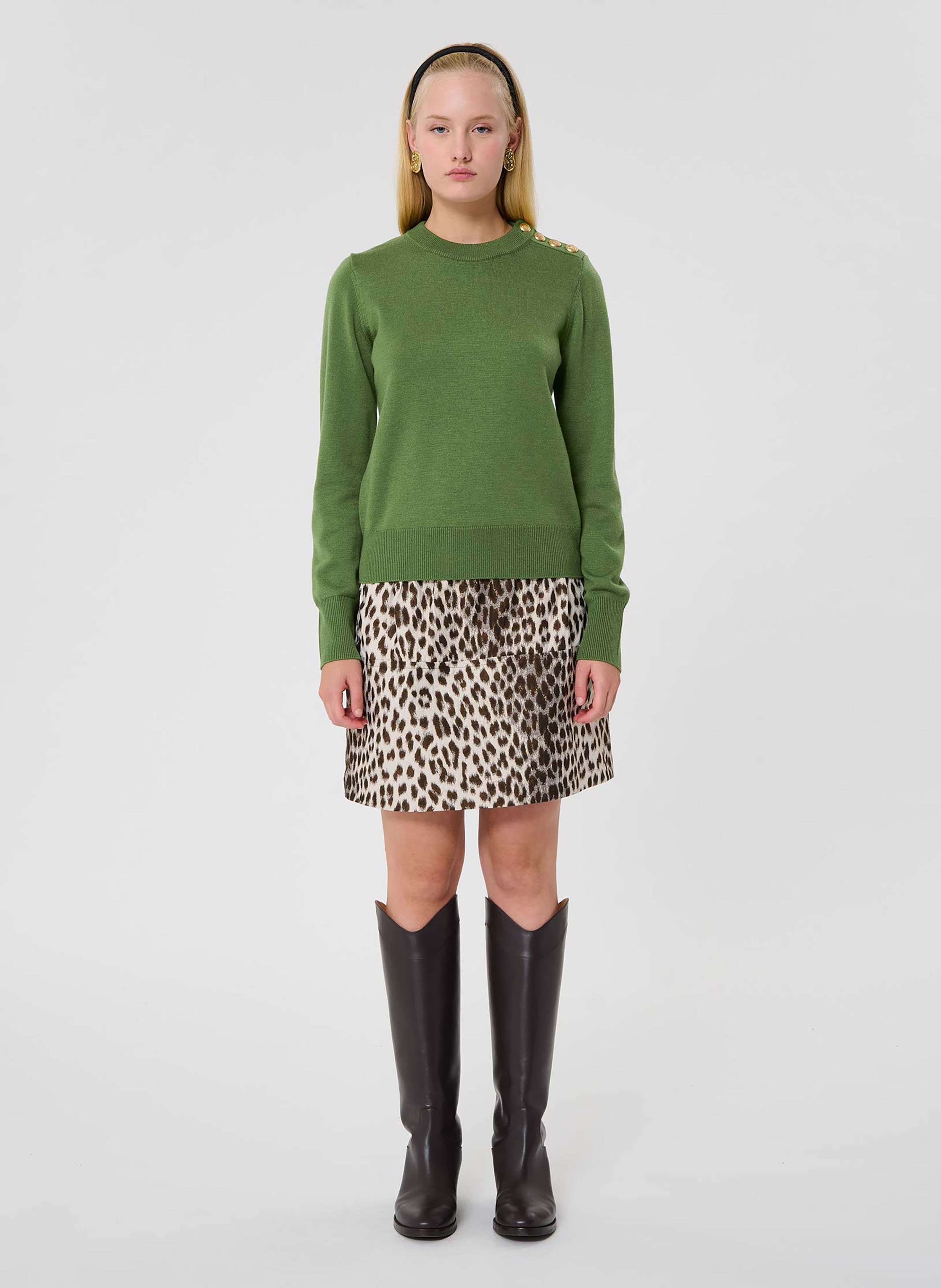 Pull prunette TARA JARMON Vert