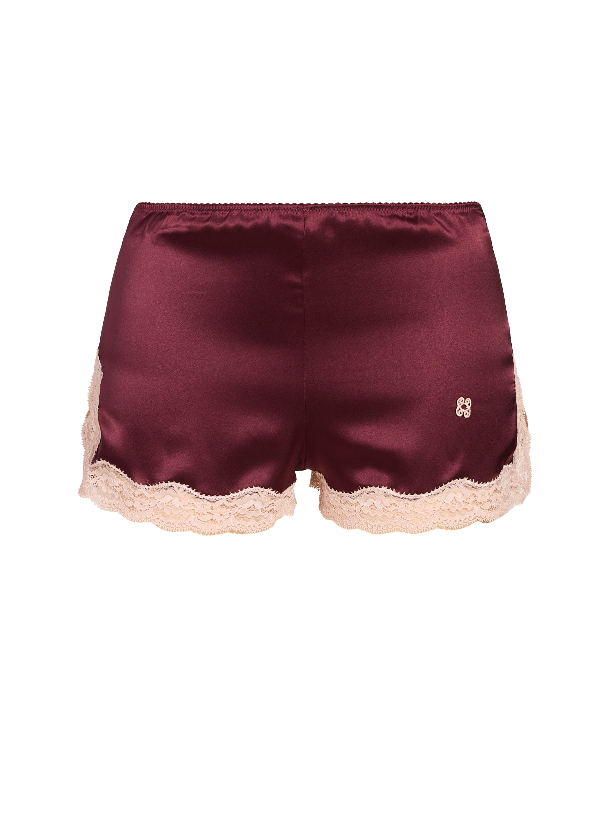 VANNINA VESPERINI Silk lace boxer shorts Red