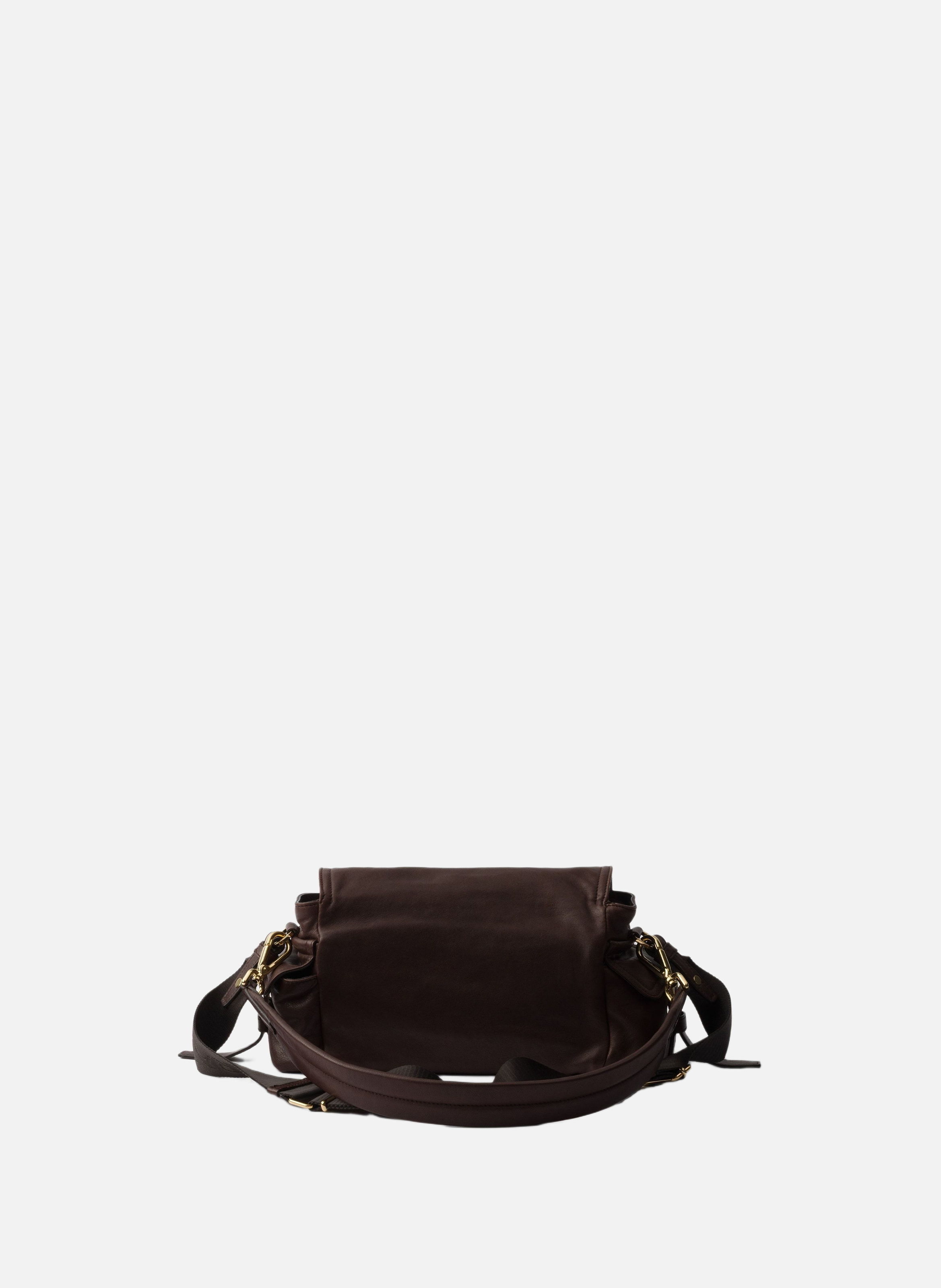 Sac porté épaule prada explore en cuir nappa PRADA Marron