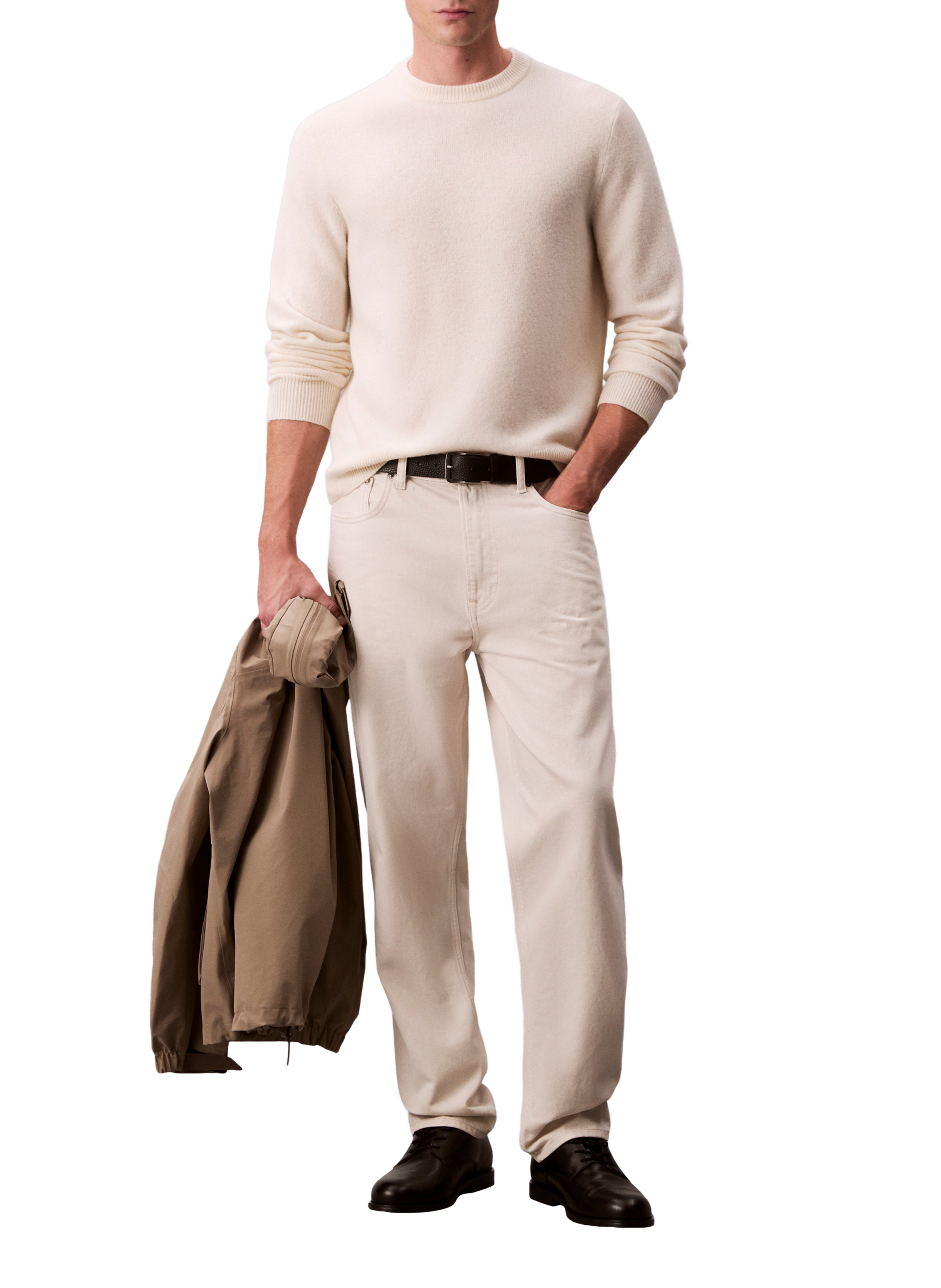  Round-neck wool jumper CALVIN KLEIN White