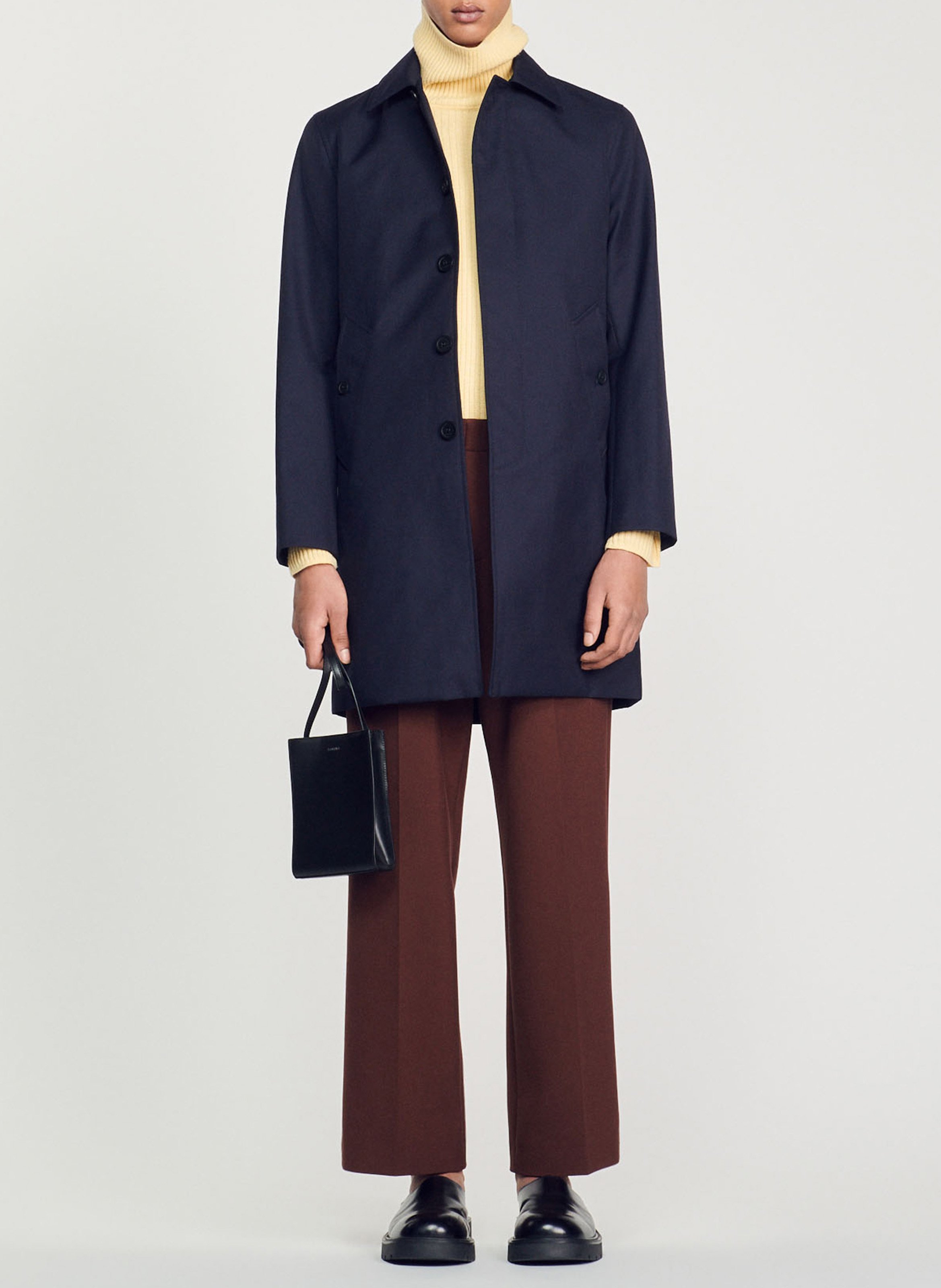 Imperméable droit SANDRO Bleu