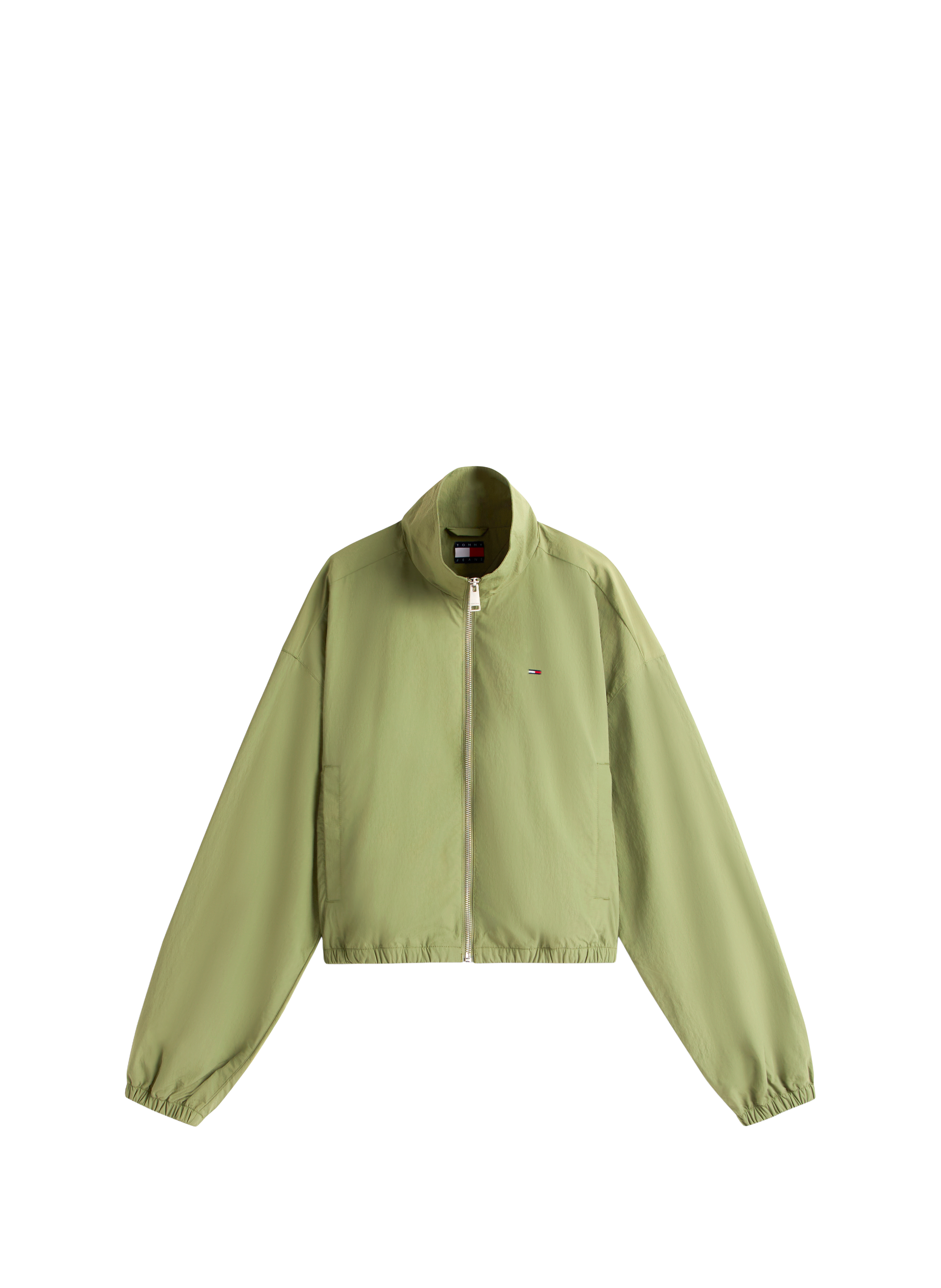 Veste courte droite zippée à liens TOMMY HILFIGER Vert