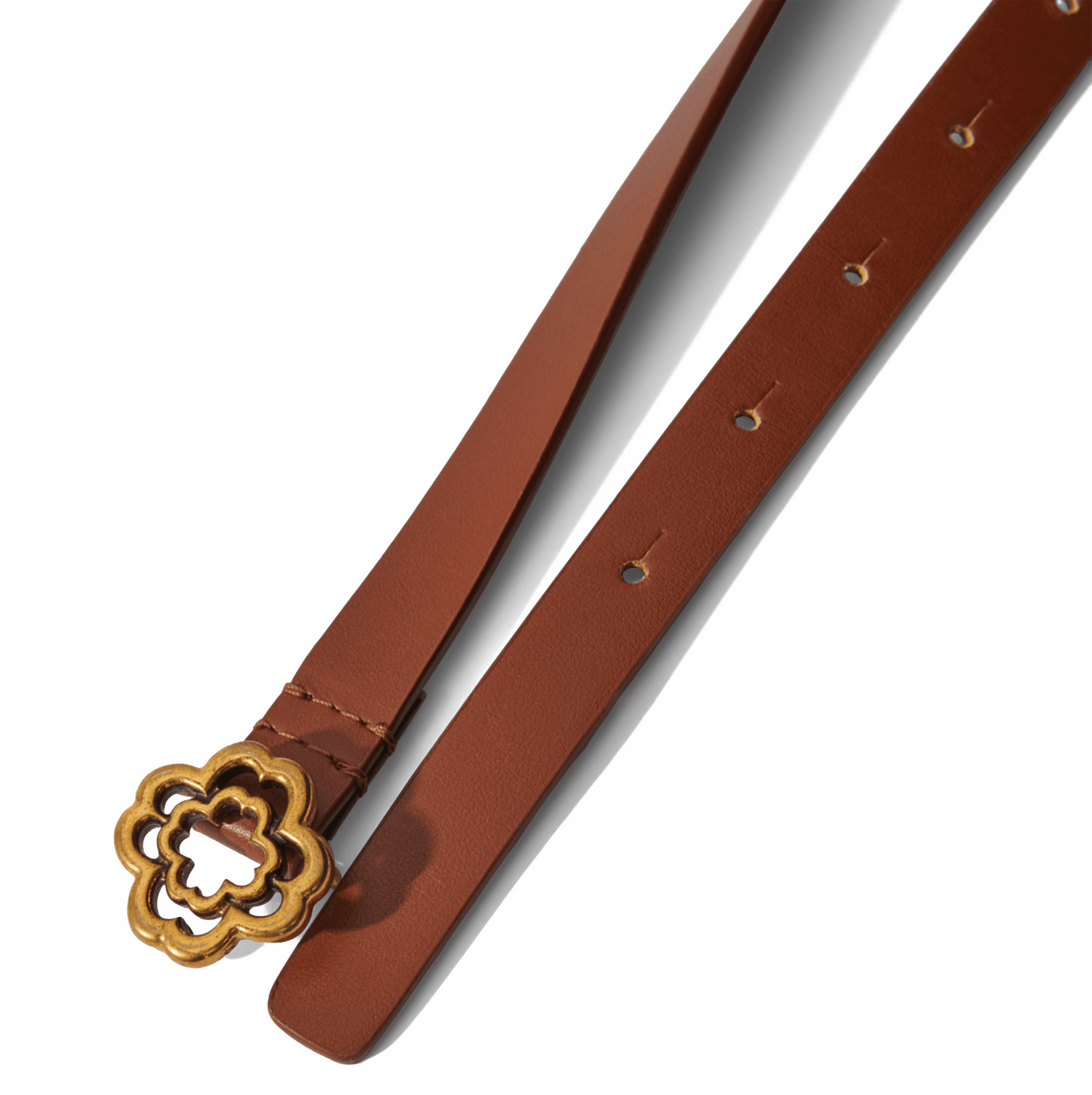 Ceinture en cuir lisse MAJE Beige