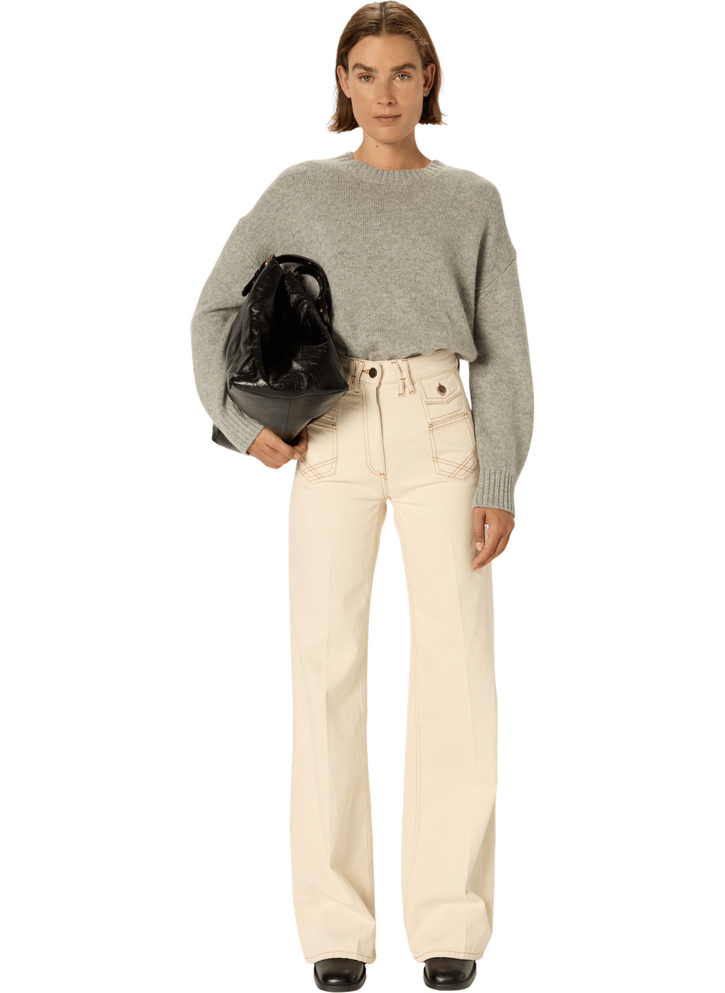 Pull oversize en laine et lurex - elyne GERARD DAREL Argent