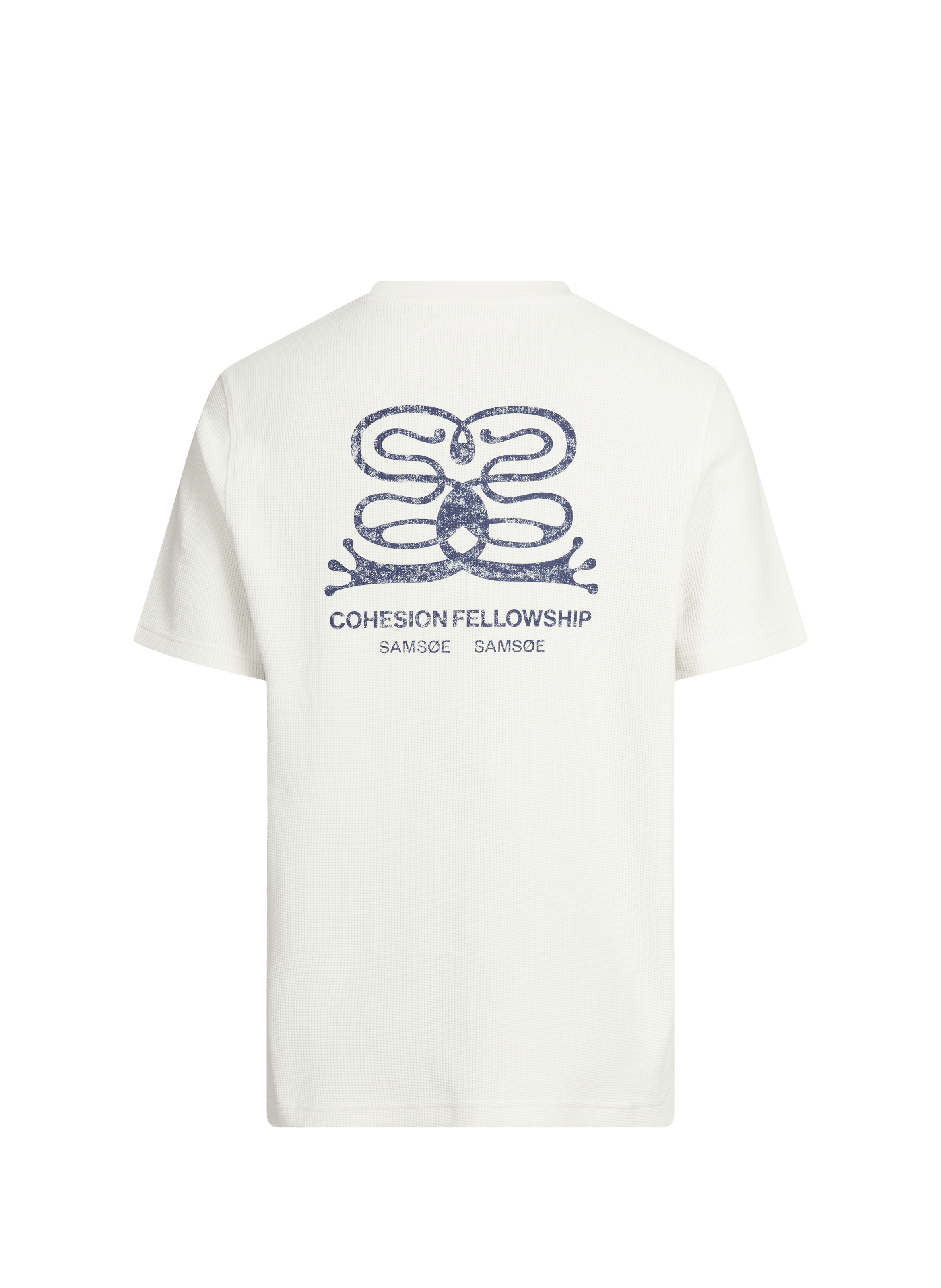 T-shirt imprimé en coton organique piqué mélangé SAMSOE SAMSOE Beige