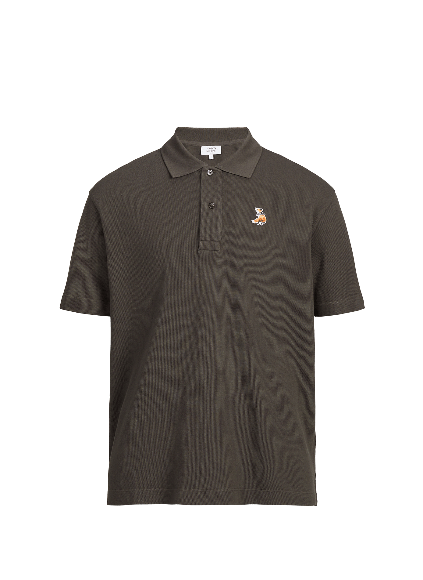 Cotton polo shirt Brown MAISON KITSUNÉ