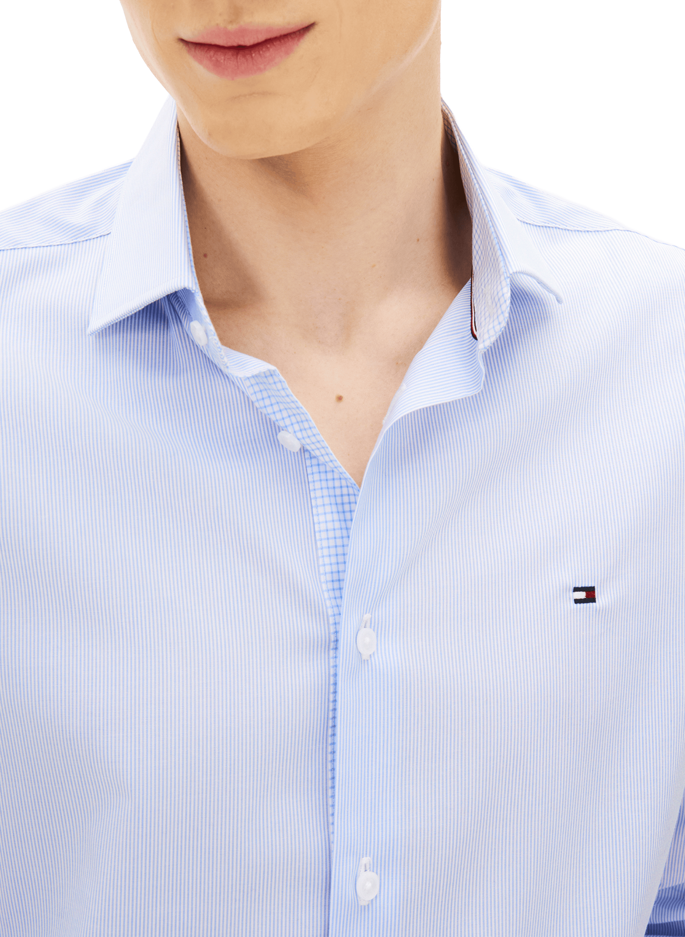 Straight cotton blend Shirt TOMMY HILFIGER Blue