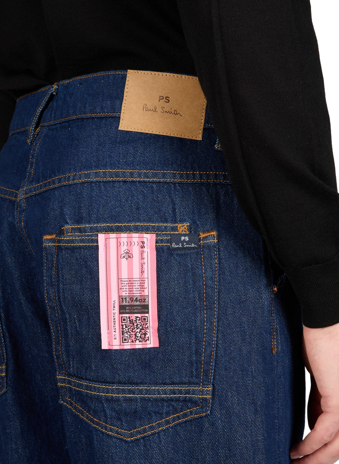 Relaxed fit jeans in recycled cotton blend PAUL SMITH Blue