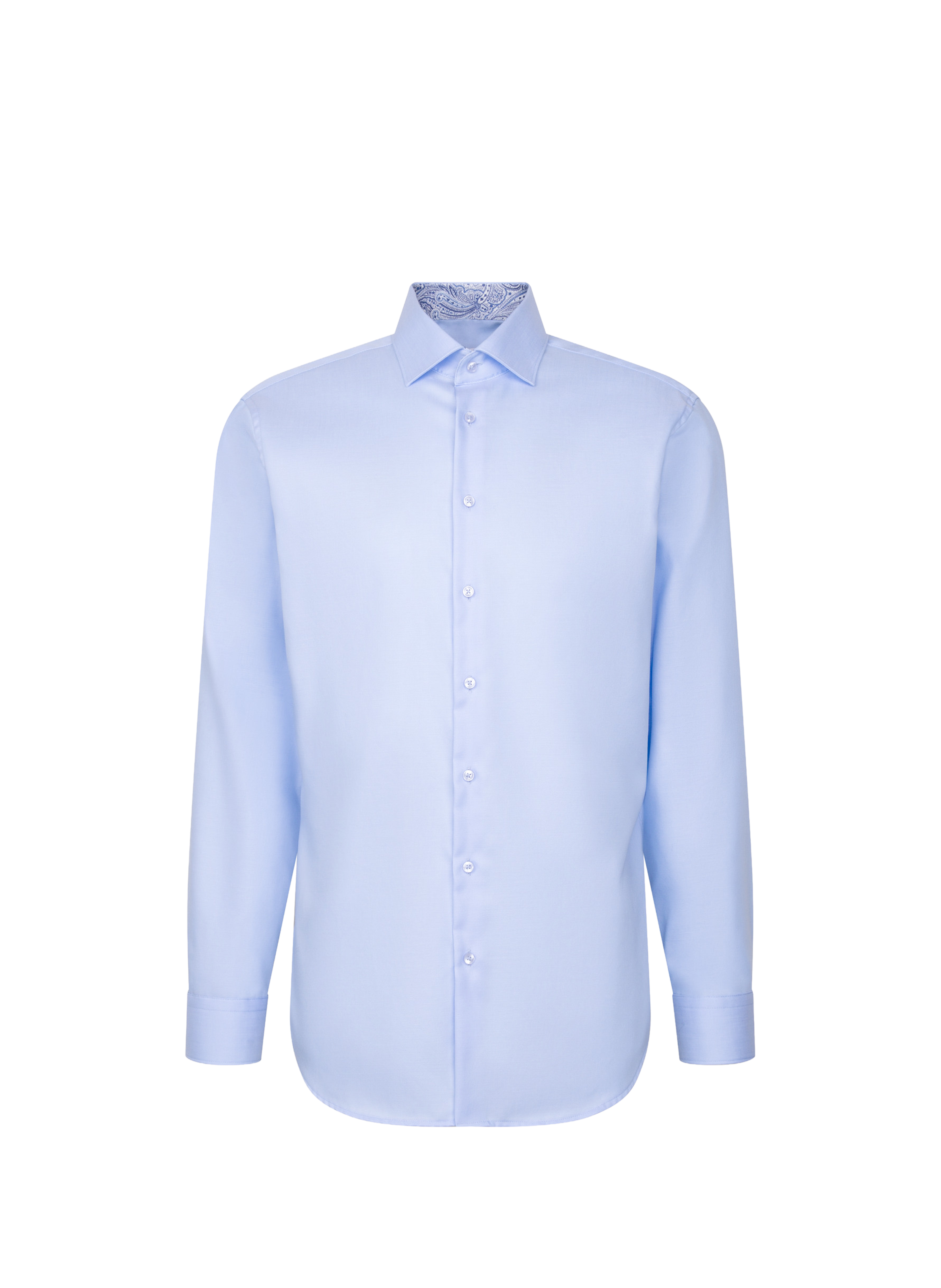 Long-sleeved cotton shirt with pocket SEIDENSTICKER Blue