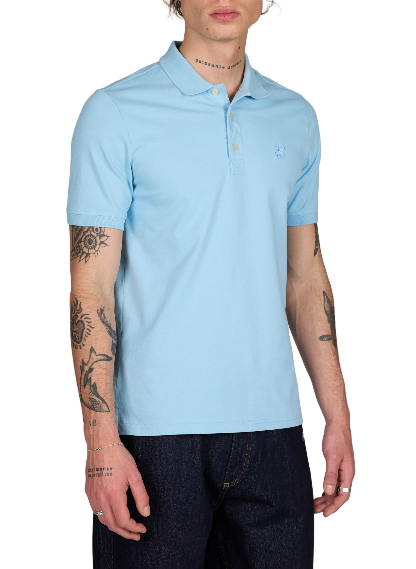 Polo shirt with logo LYLE & SCOTT Blue