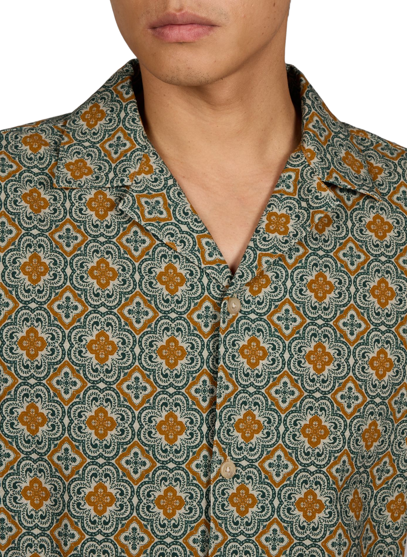 Chemise à motif Lukas Arabesque LES DEUX Vert