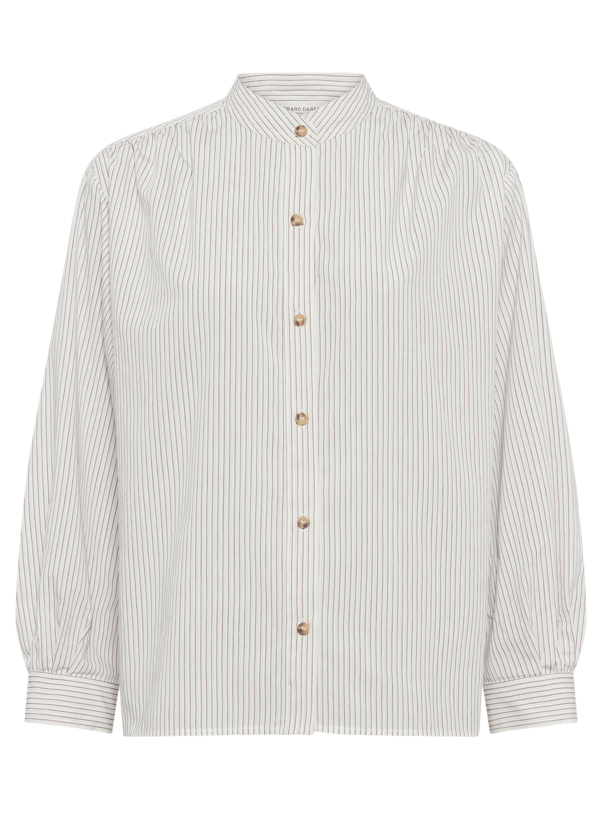 Chemise rayée à col rond - calixte GERARD DAREL Beige