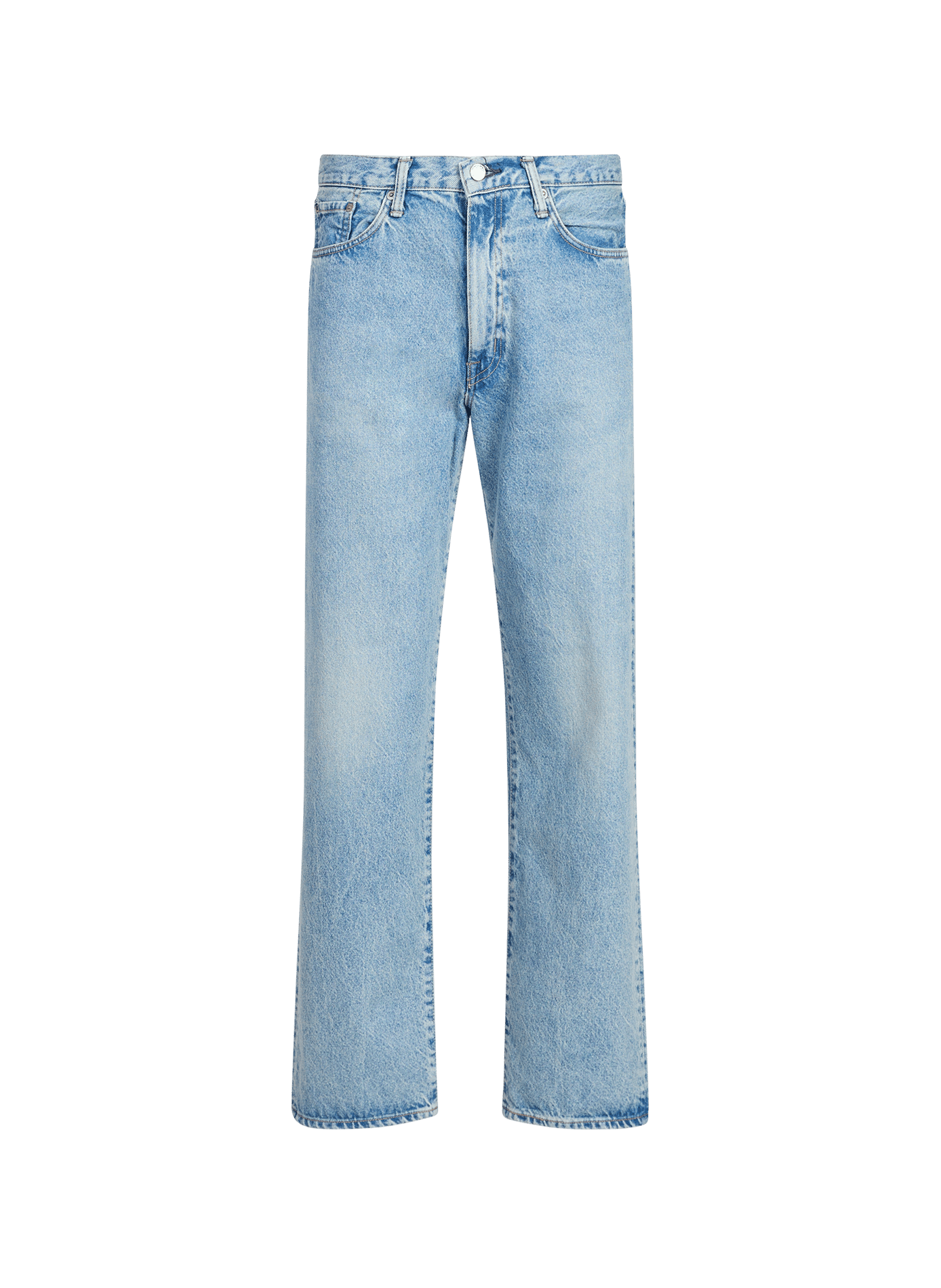 Pantalón recto de algodón liso EDWIN Azul