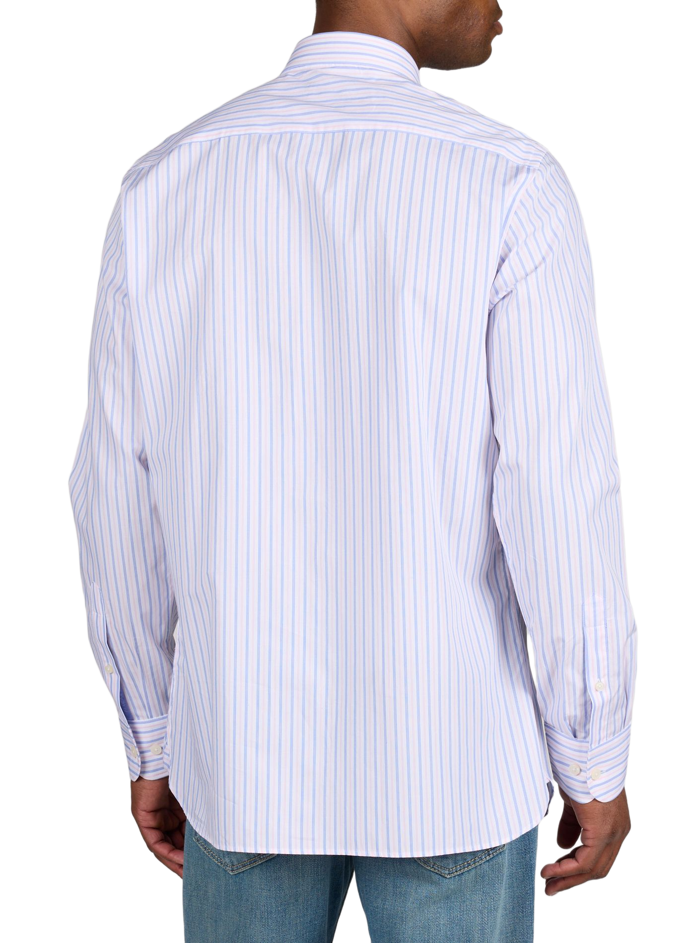 Chemise droite rayée en coton HACKETT Rose