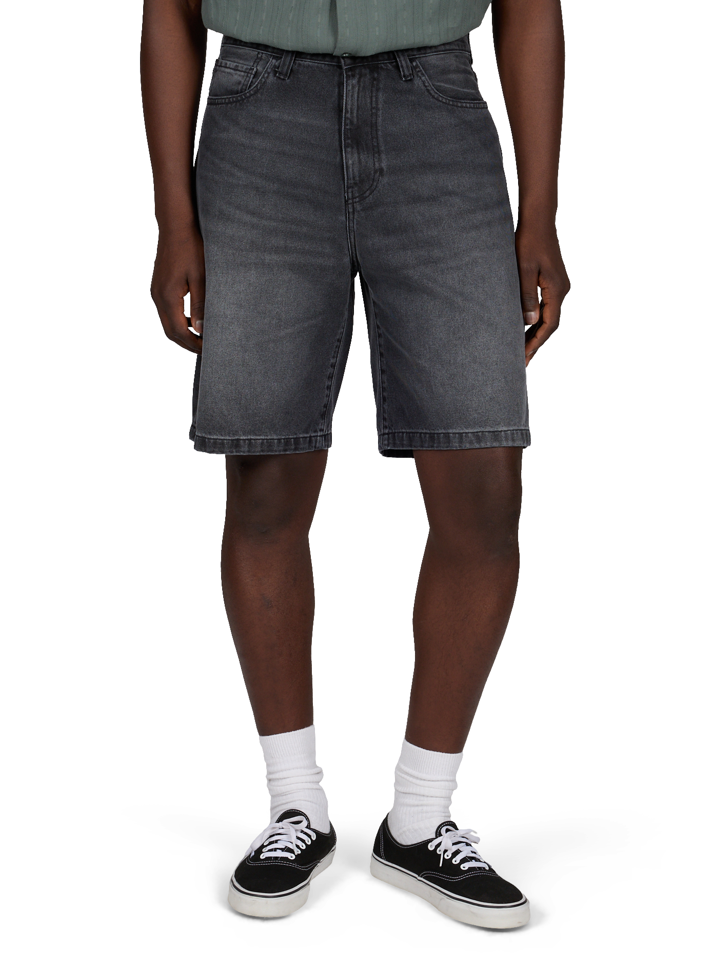 Short ample en denim de coton CARHARTT WIP Noir