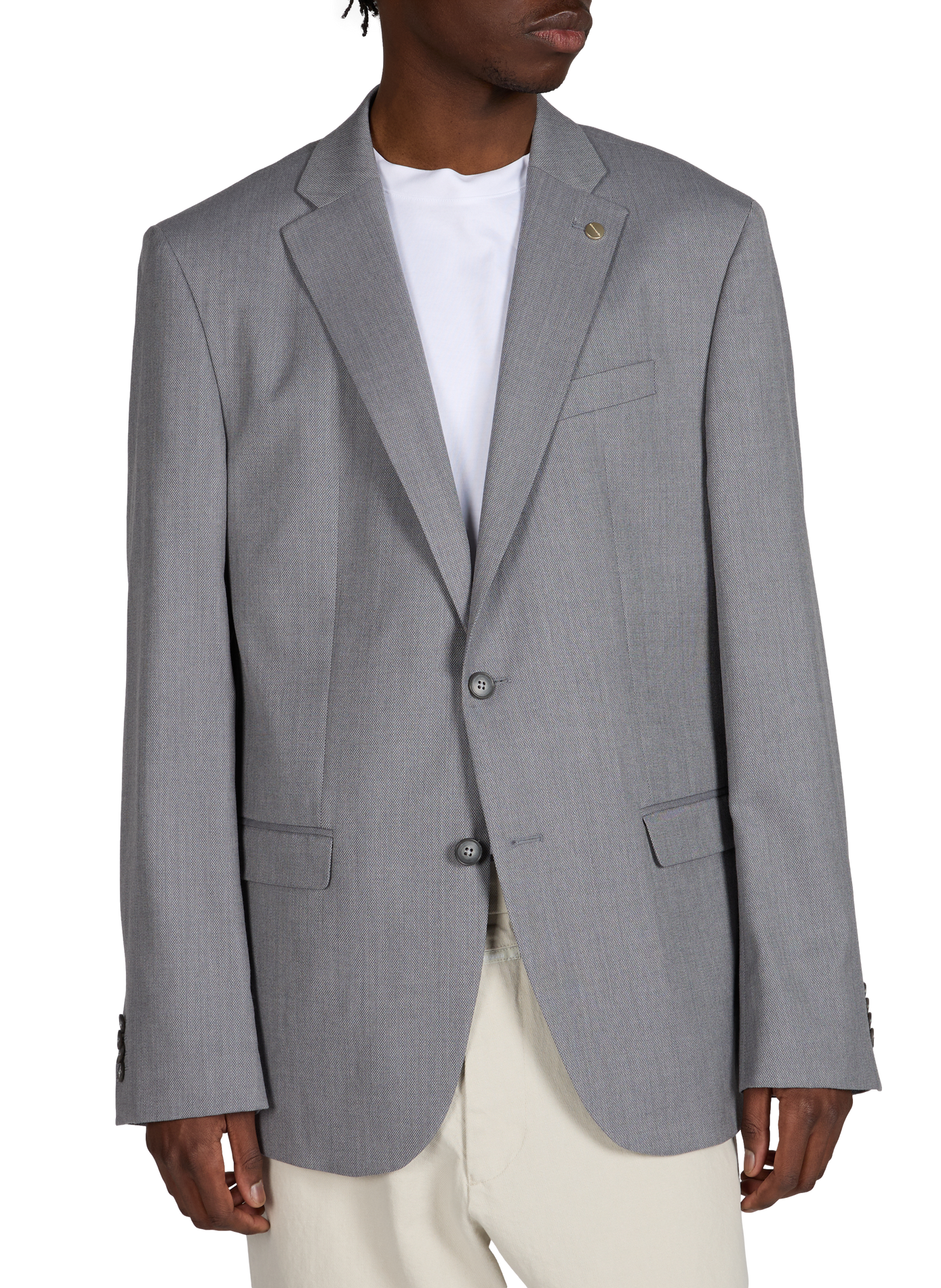 Fitted virgin wool blazer PIERRE CARDIN Blue