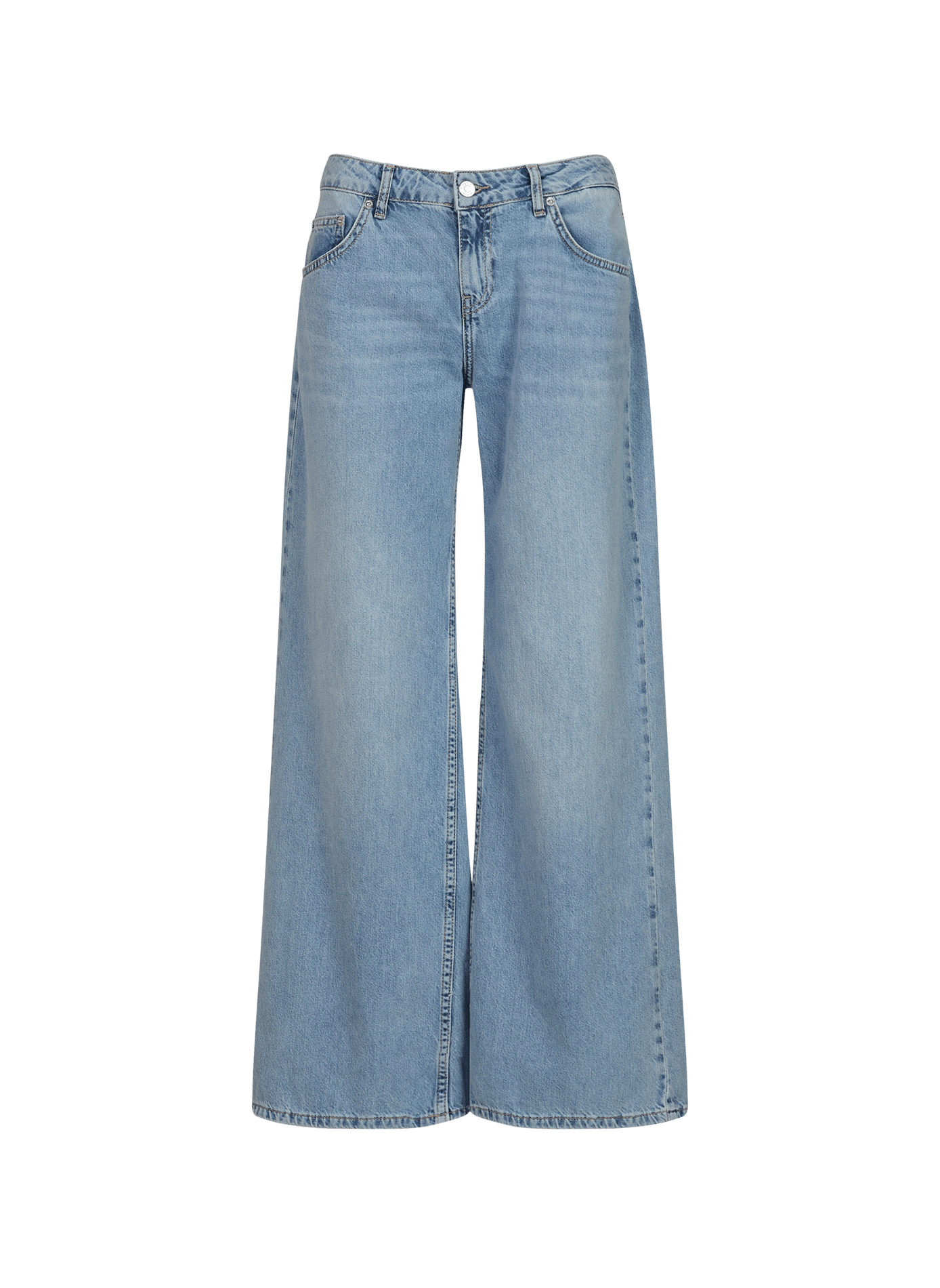 Pantaloni dritti in cotone Tsanna TOPSHOP Blu