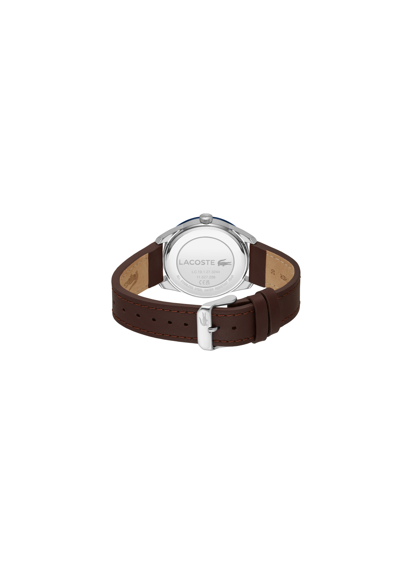 Everett quartz watch in leather LACOSTE Blue