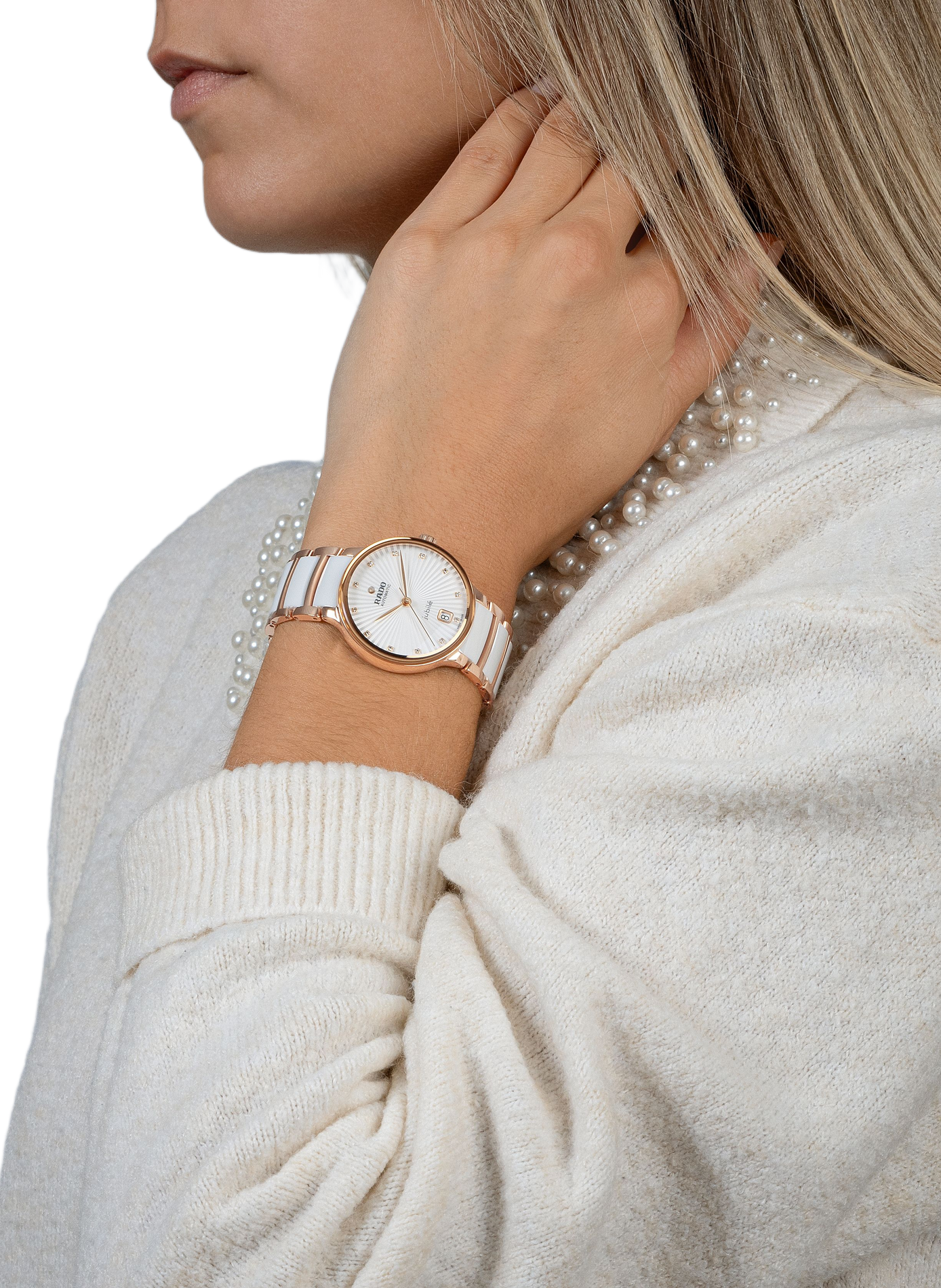 Montre automatique Centrix en céramique RADO Argent