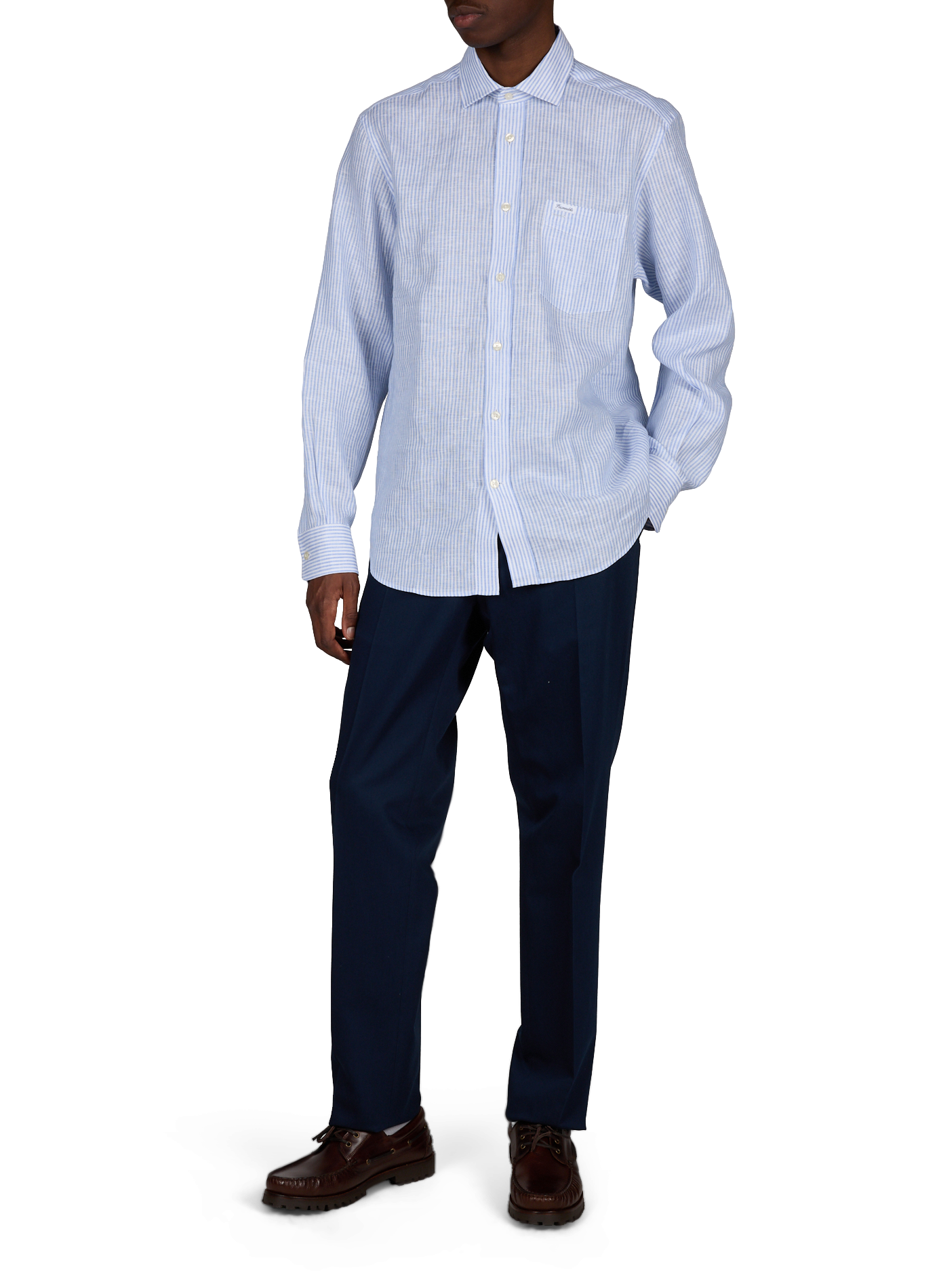 Linen shirt FACONNABLE Blue