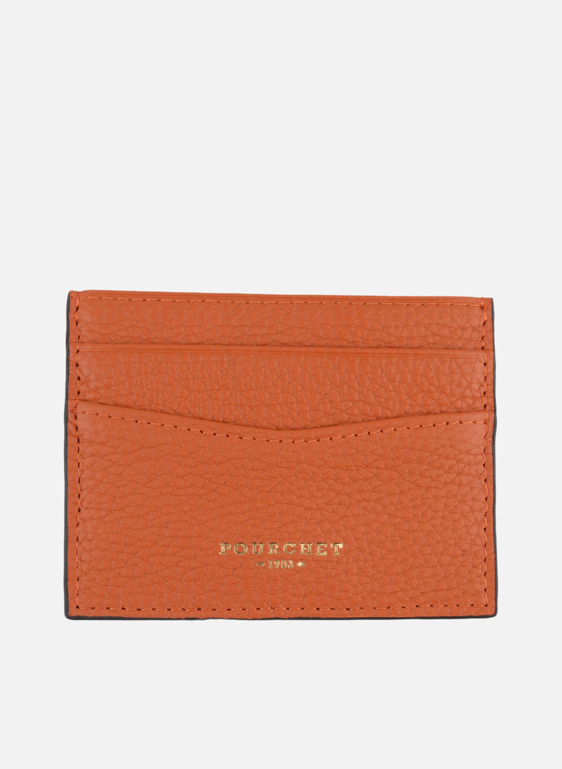 Club | porte-cartes en cuir de vachette  Orange