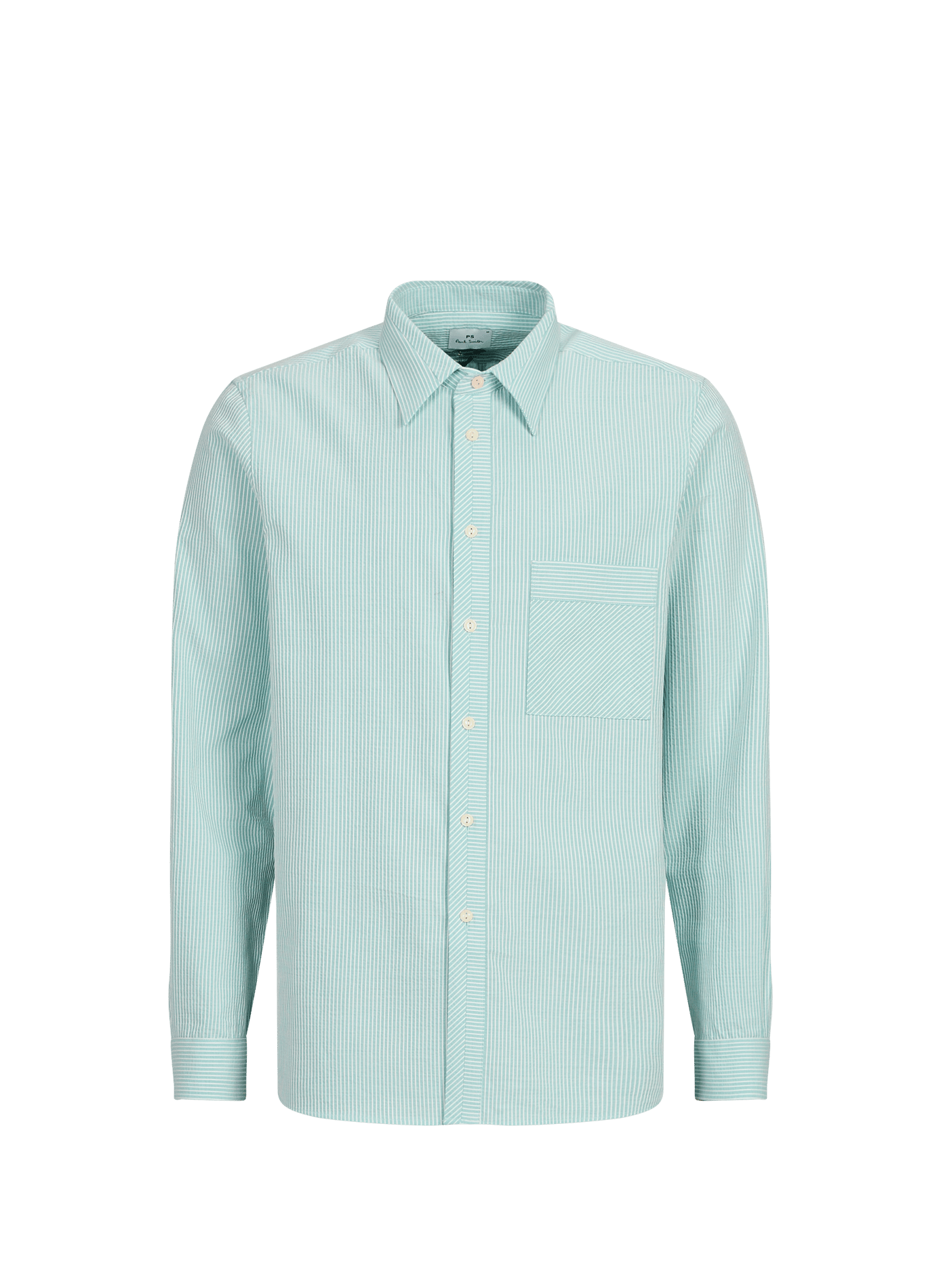 Wijde gestreepte katoenen blouse PAUL SMITH Groen