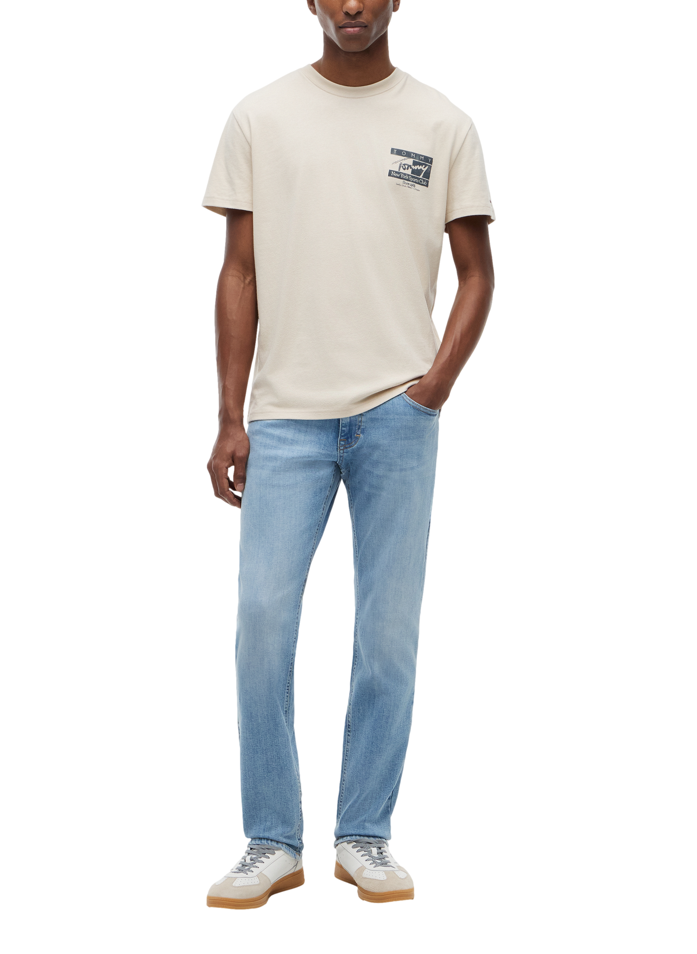 Washed straight-fit jeans TOMMY HILFIGER Blue