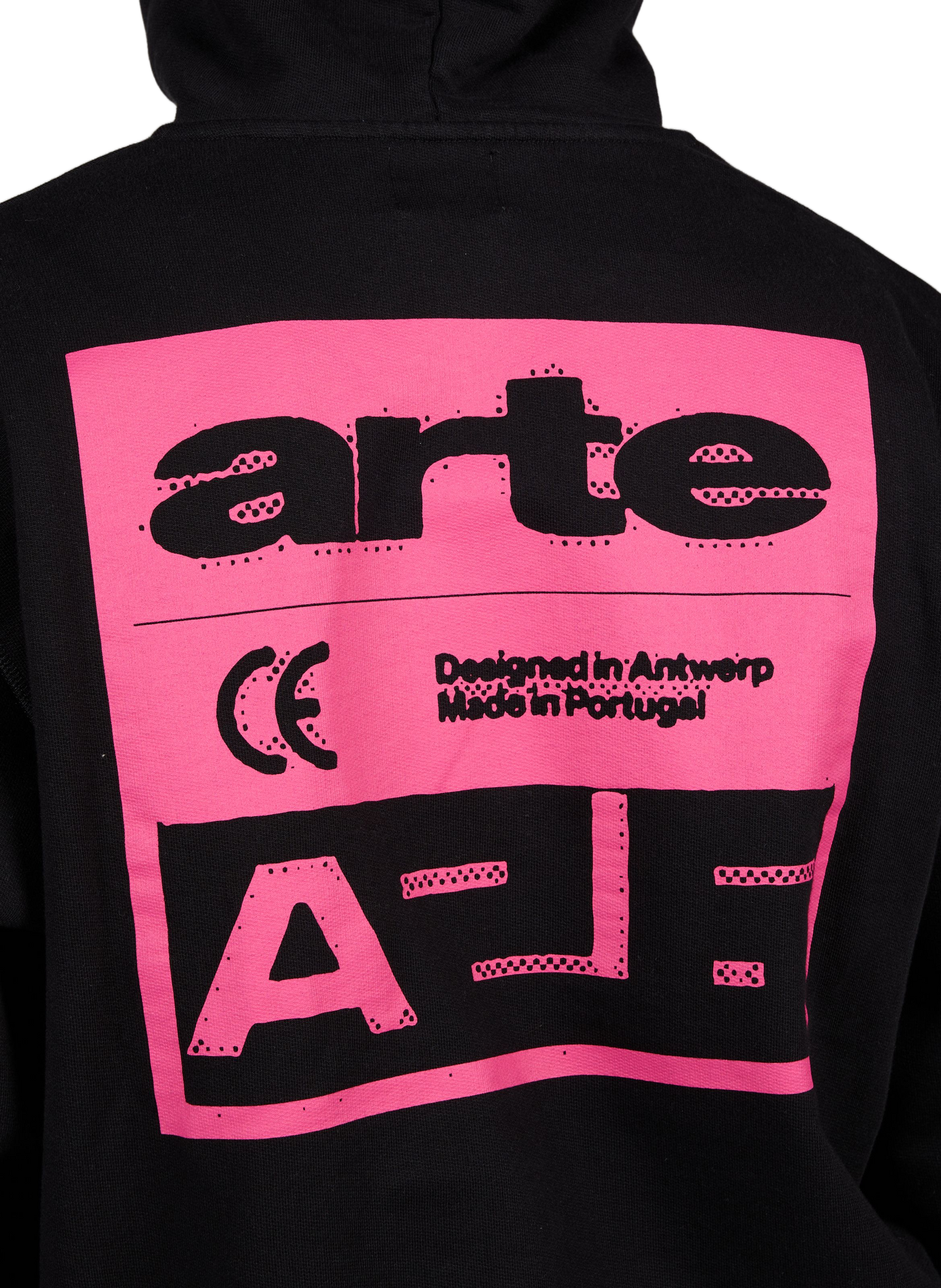 Bedruckter Kapuzenpulli aus Baumwolle ARTE ANTWERP Schwarz