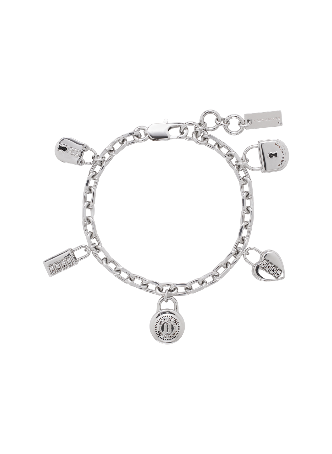 Bracelet à charms cadenas MARC JACOBS Argent