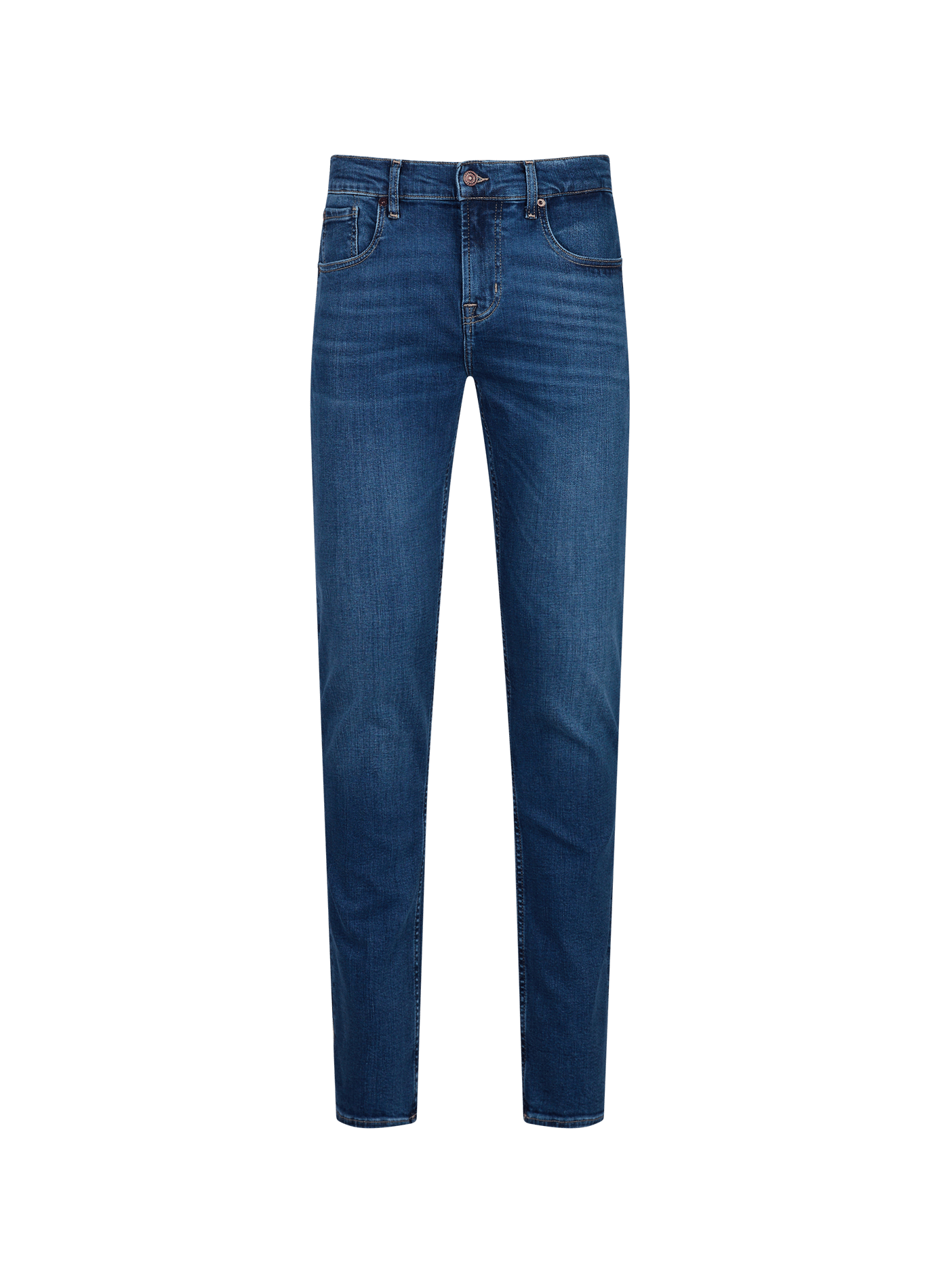 Slim fit washed denim jeans in blended cotton 7 FOR ALL MANKIND Blue