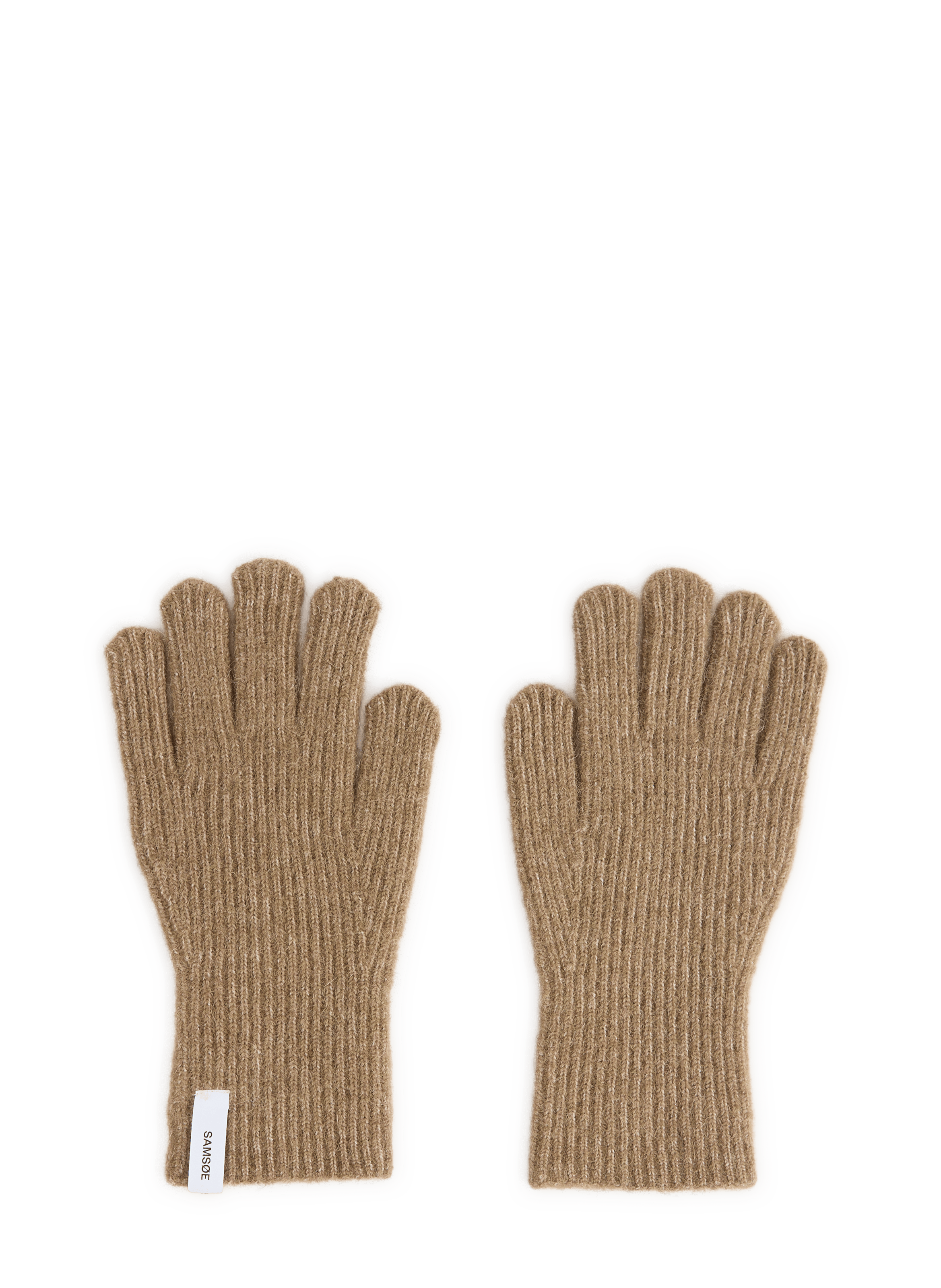 Effen gebreide handschoenen SAMSOE SAMSOE Bruin