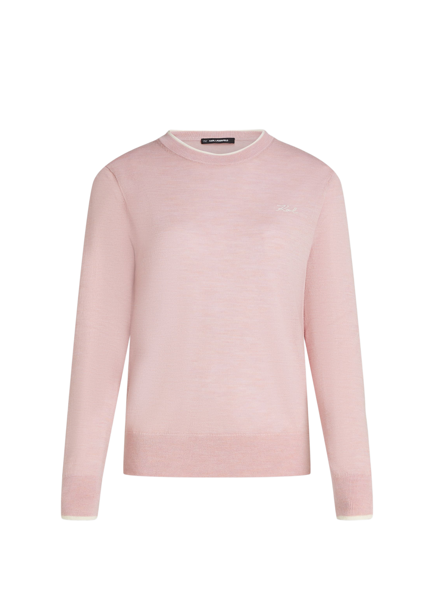 Merino wool jumper KARL LAGERFELD Pink