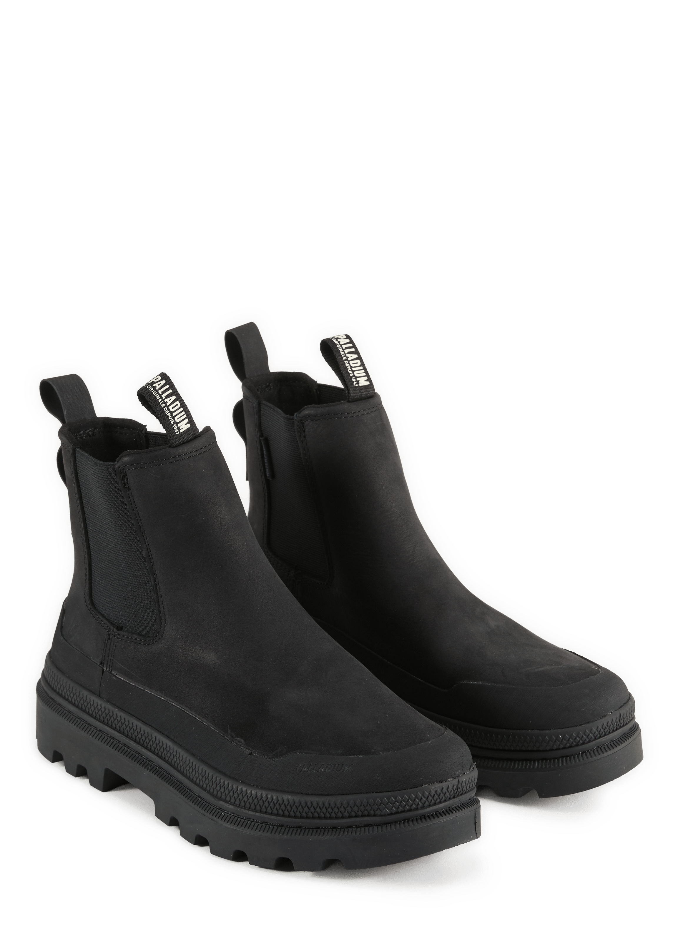 Trooper Chelsea Wp leather mixed boots PALLADIUM Black