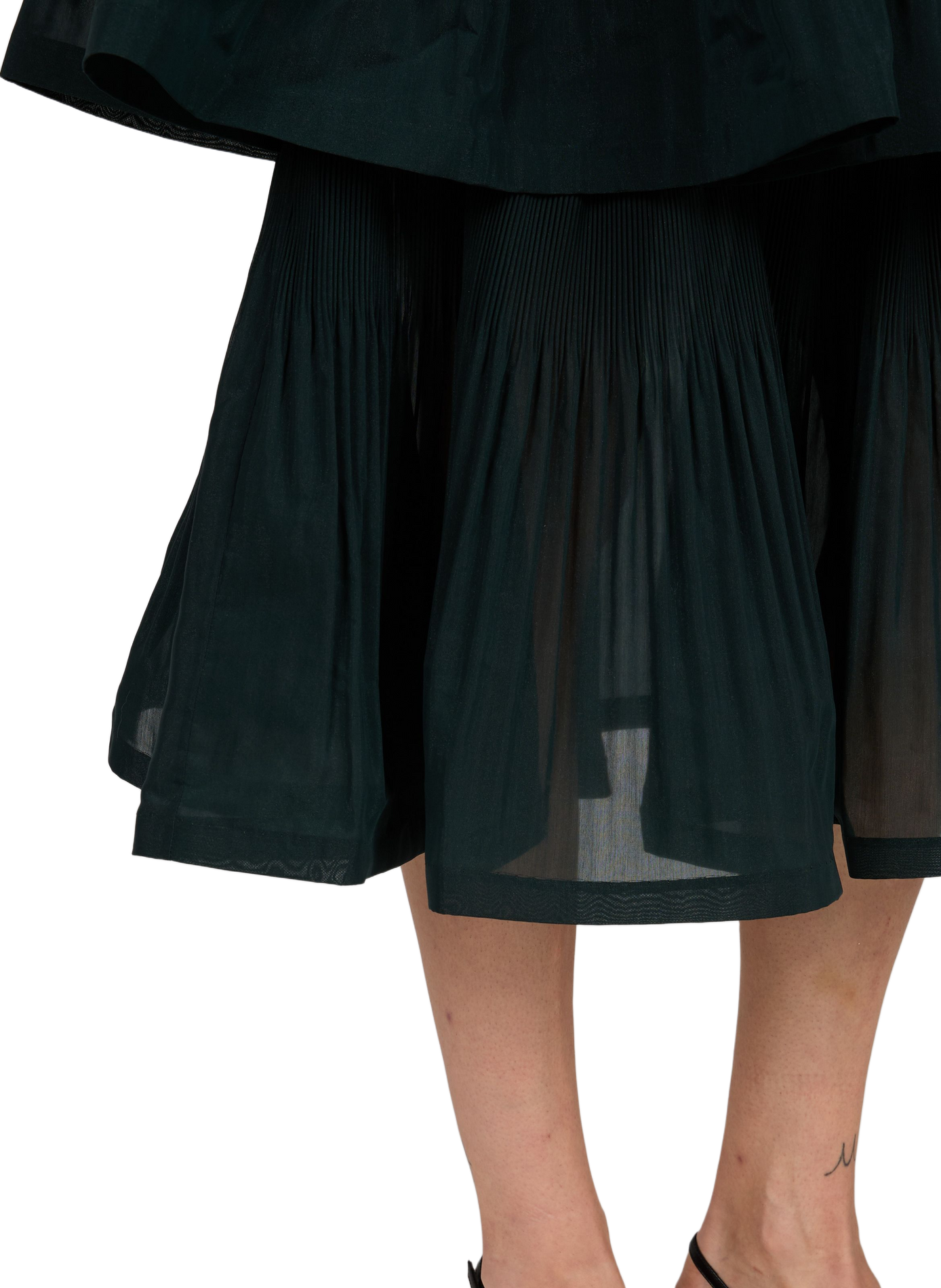 Pleated dress with ruffles ZIMMERMANN Green