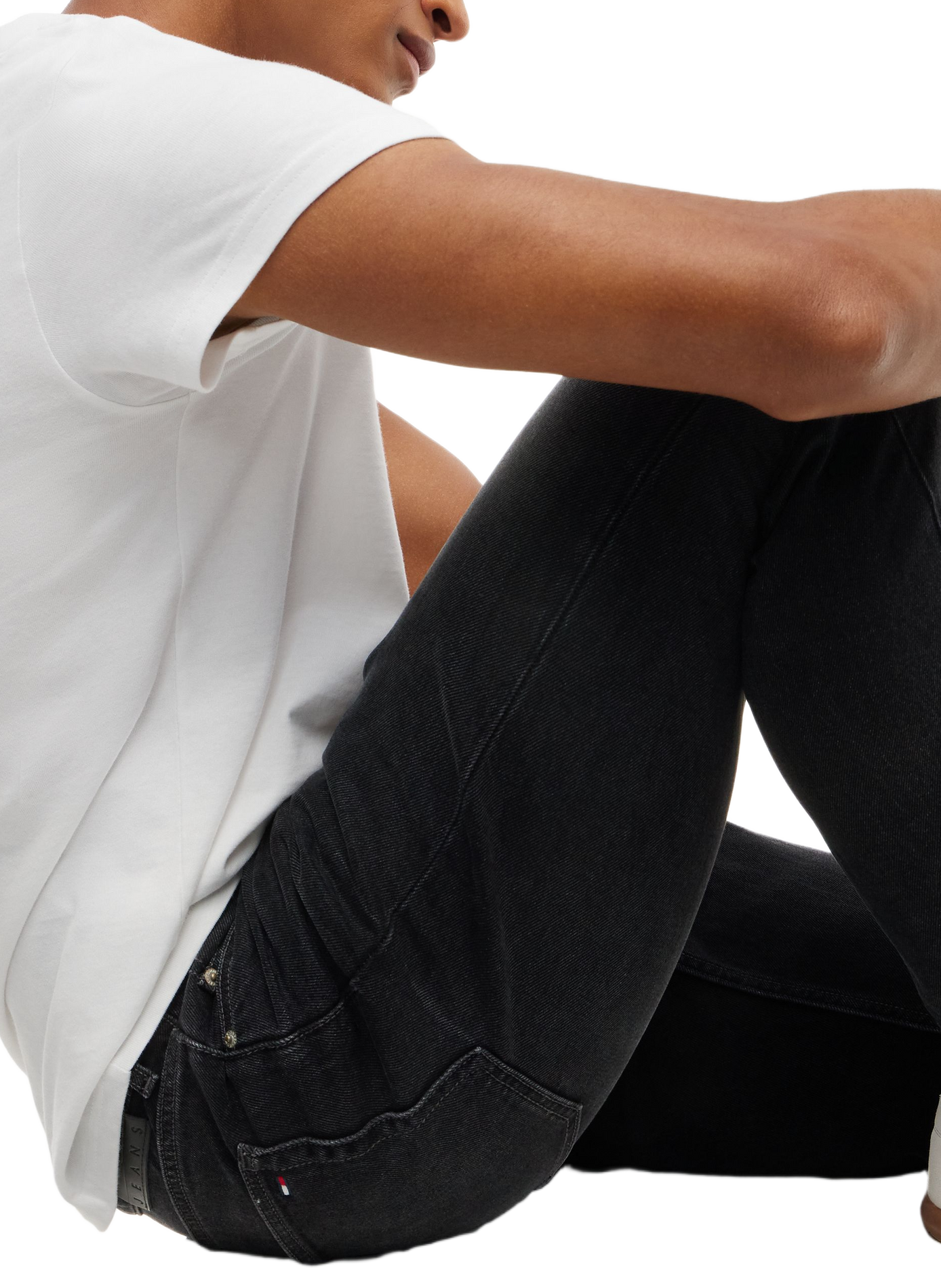 Jean droit uni TOMMY HILFIGER Black