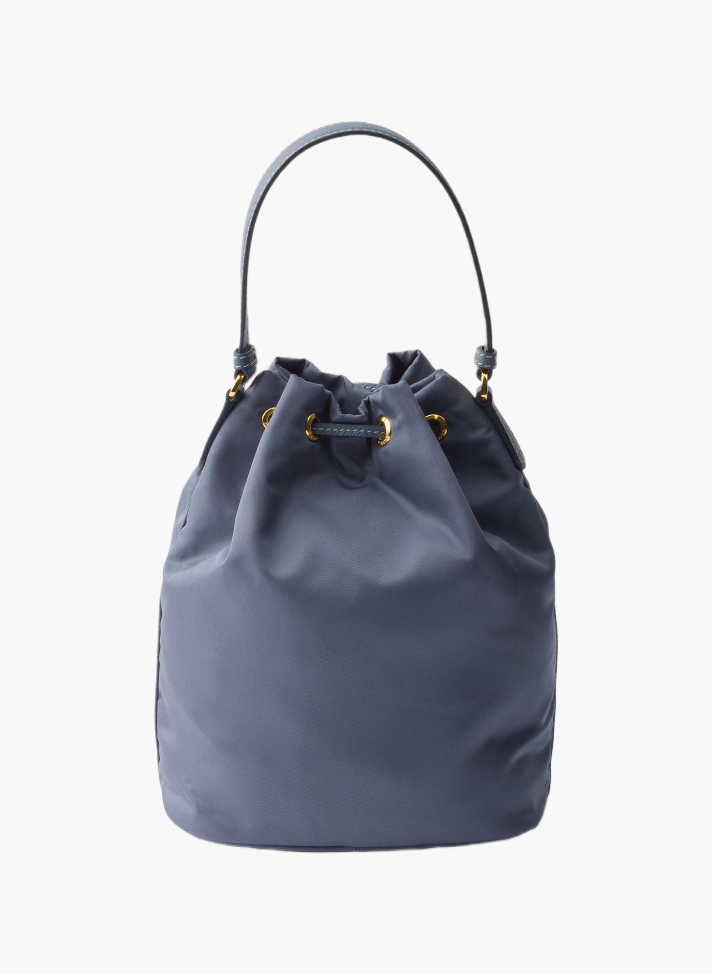 Sac seau prada duet en re-nylon PRADA Bleu