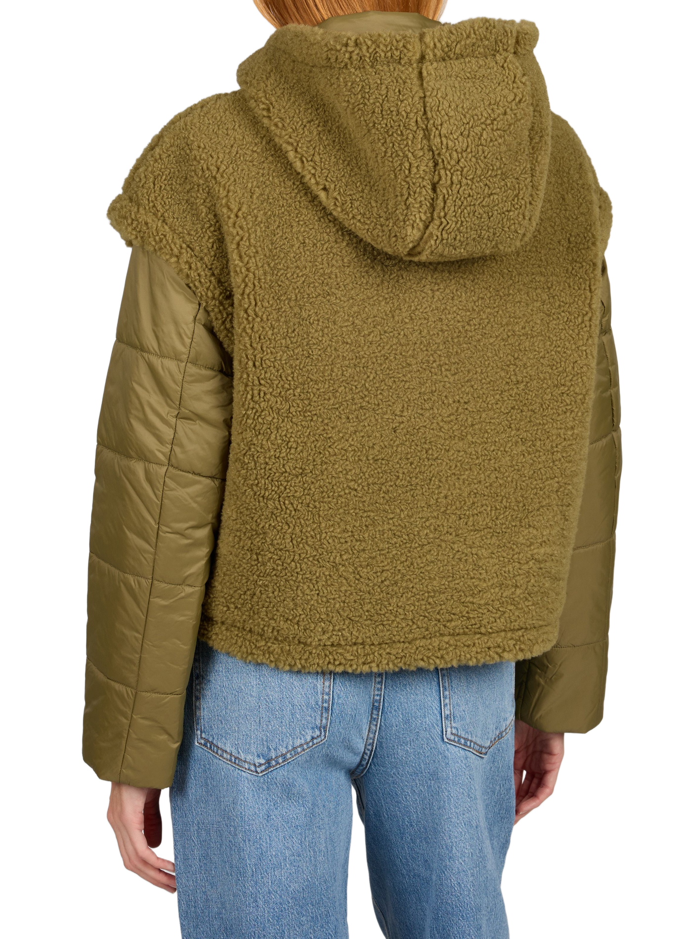 Teddyjas met gewatteerde voering | Groen VILA Dames