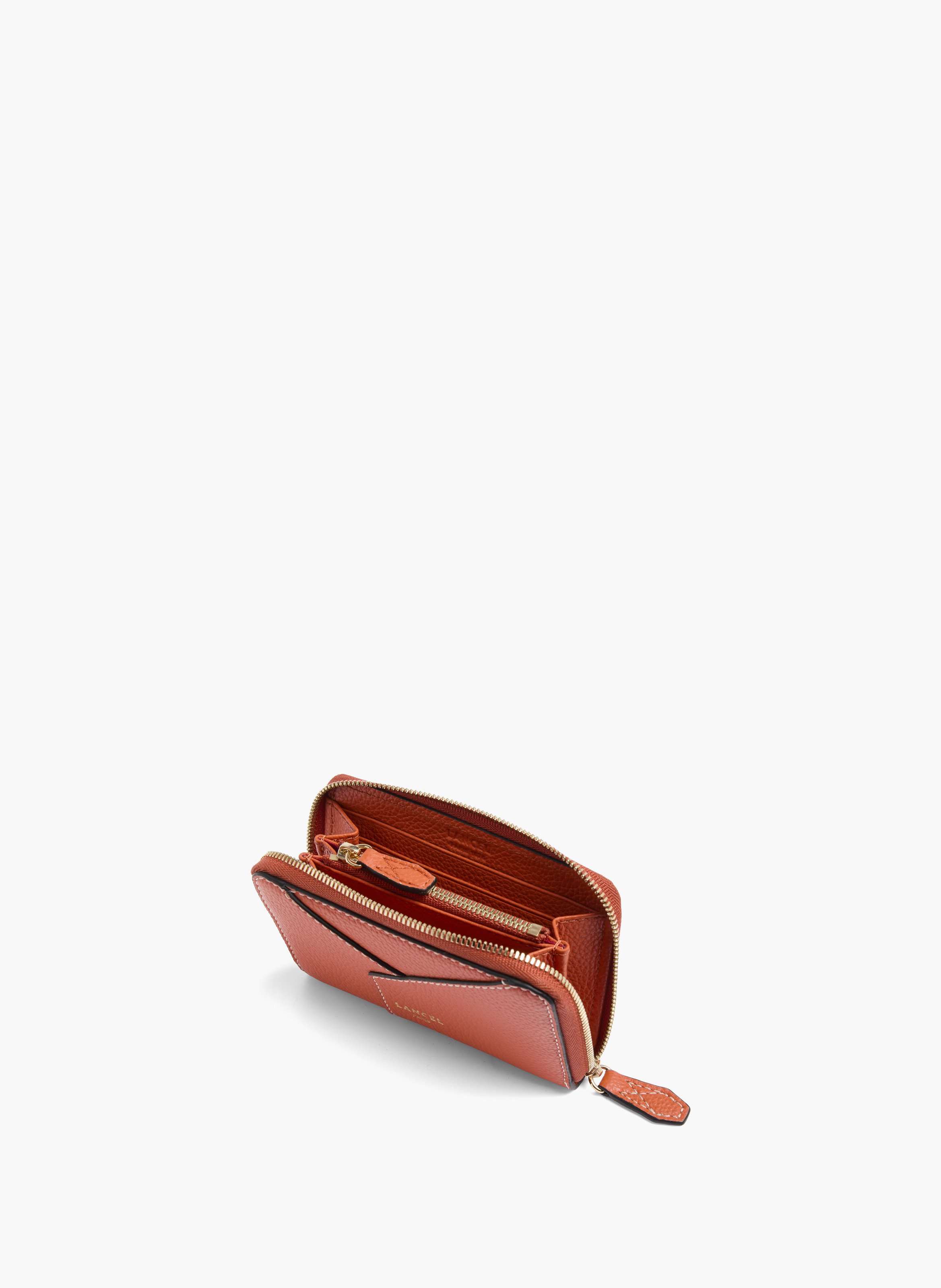 Portefeuille petit format à fermeture éclair enveloppe de lancel, orange LANCEL Orange