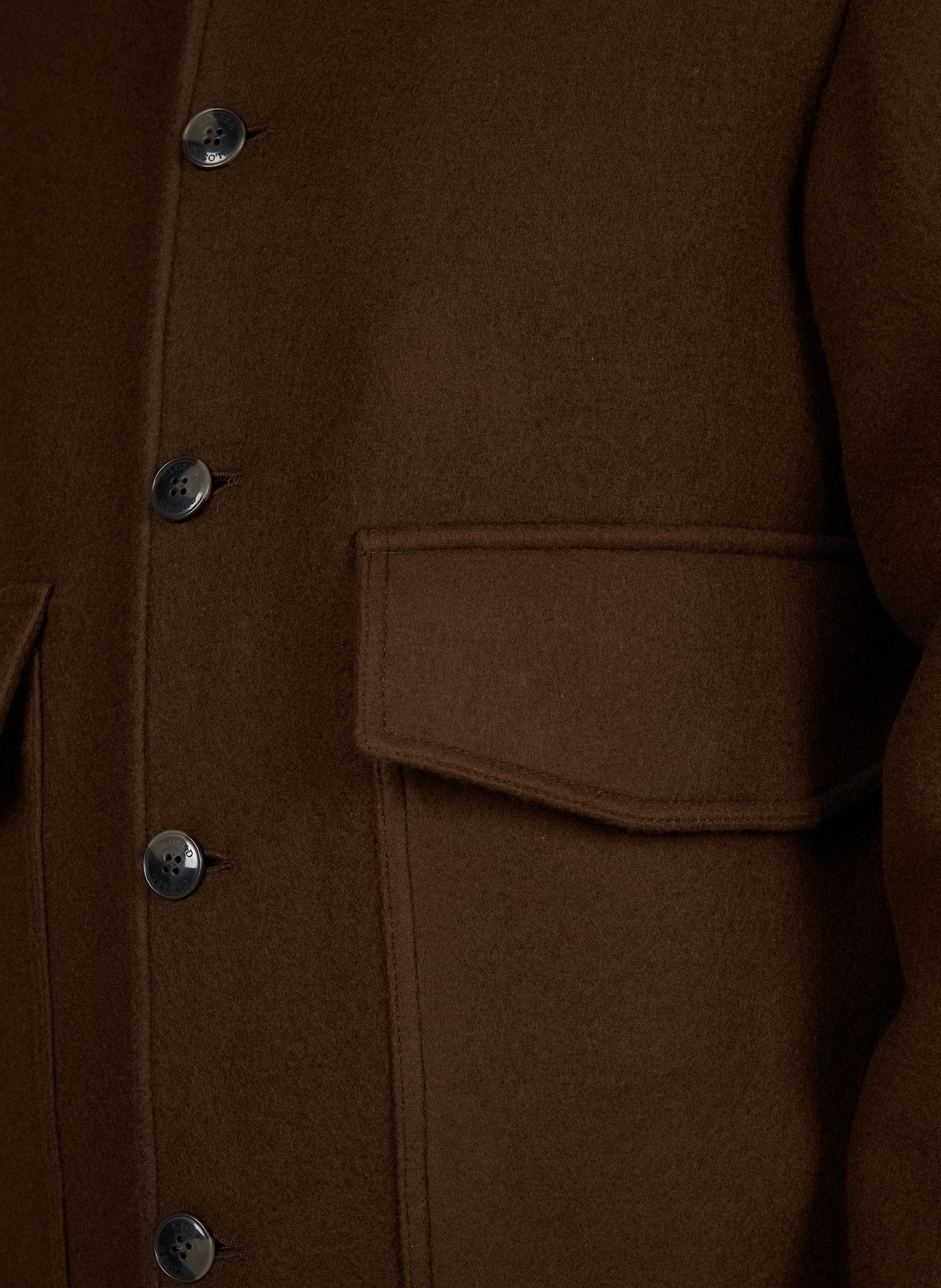 Straight-cut jacket with a classic collar in a wool blend CLOSED Brown