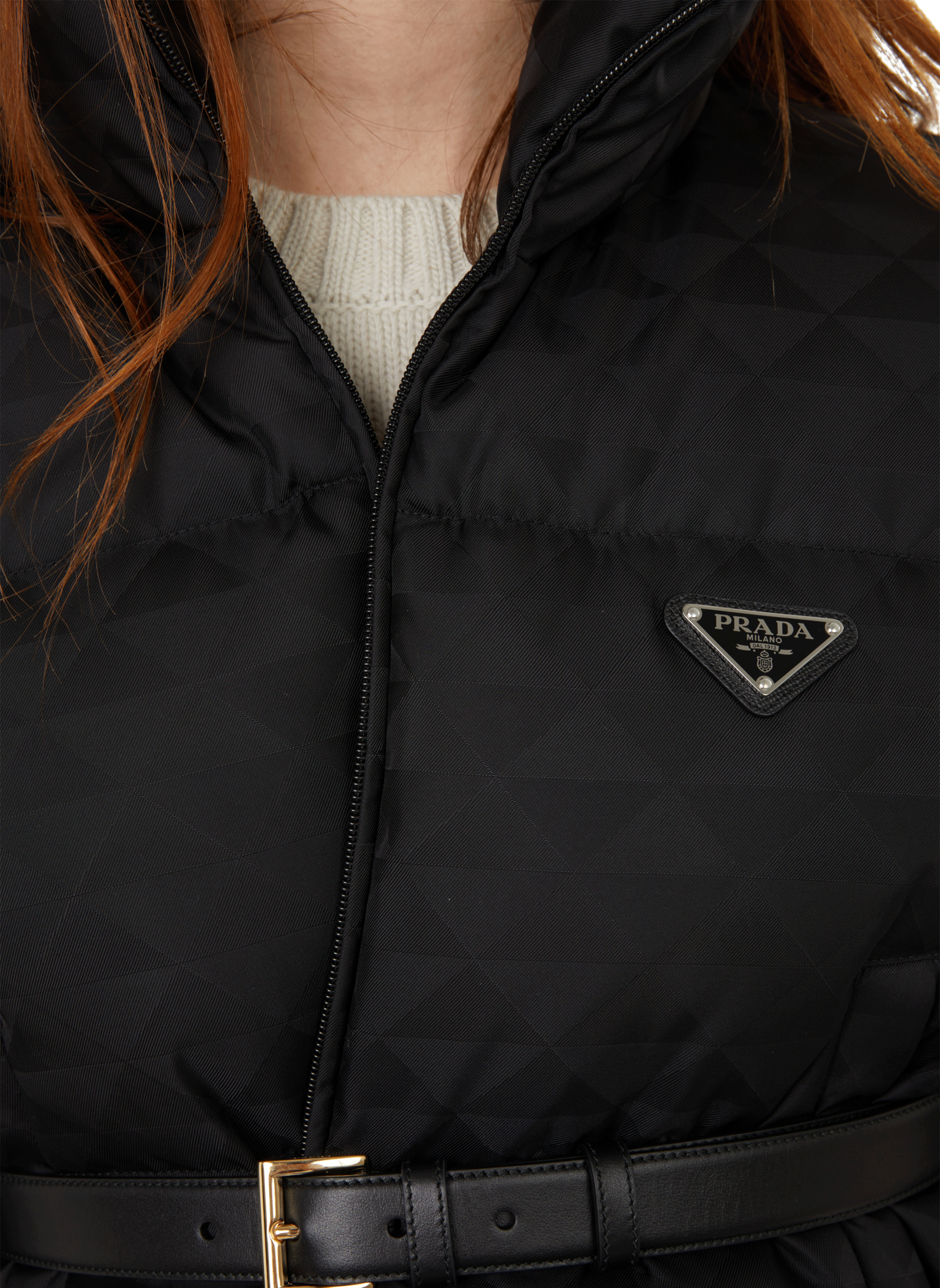 Leather belt  PRADA Black